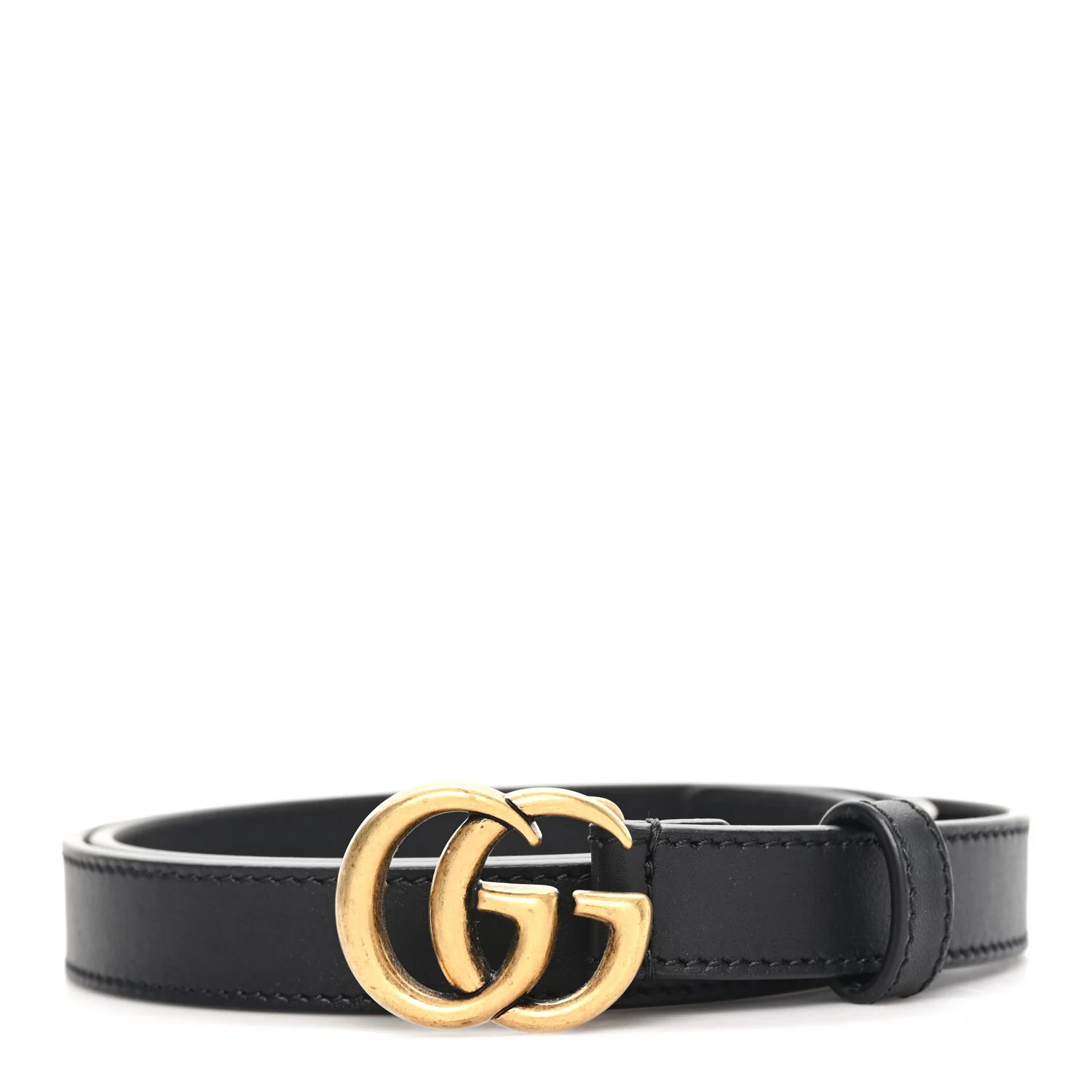Calfskin Double G 20mm Belt 80 32 Black