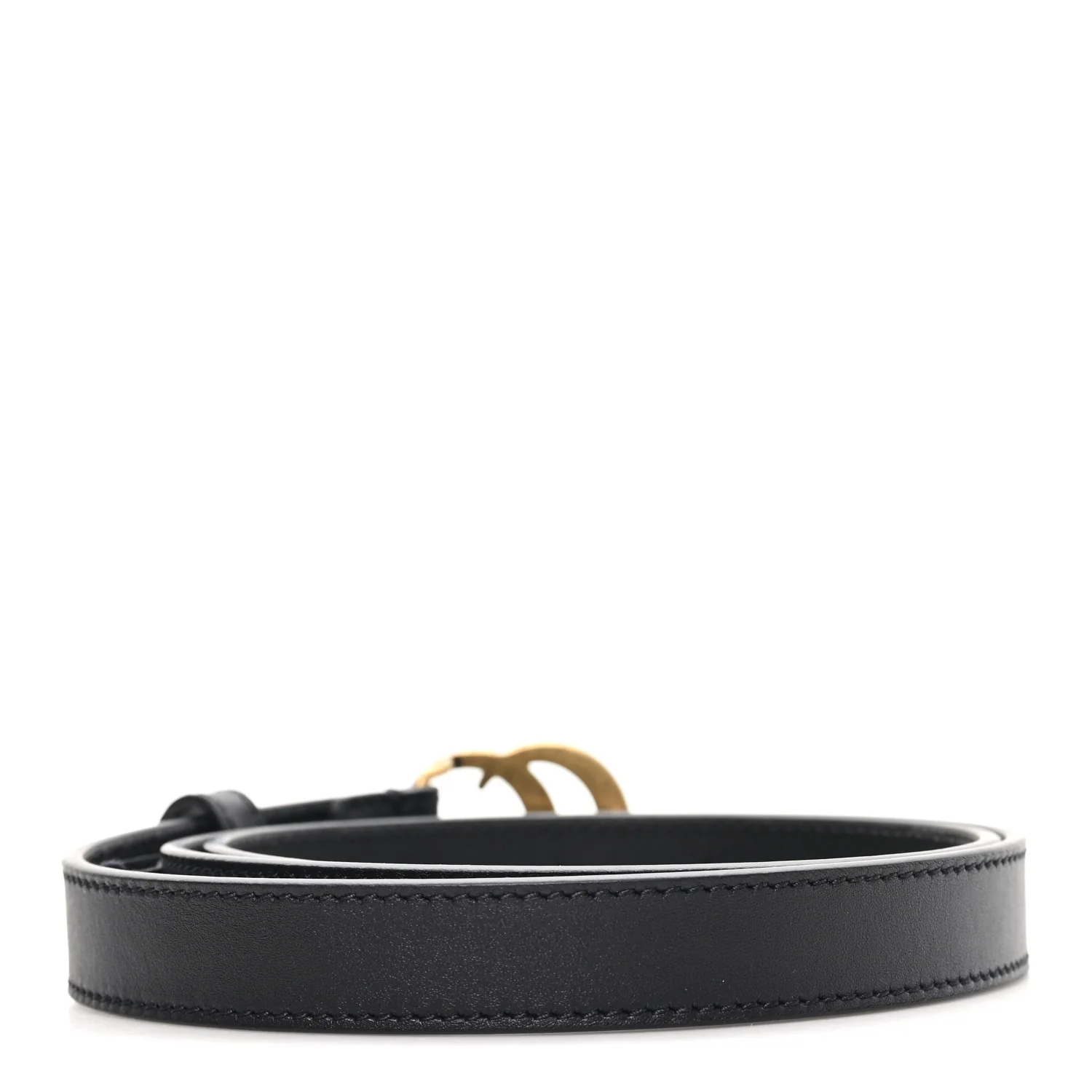 Calfskin Double G 20mm Belt 80 32 Black - Image 2