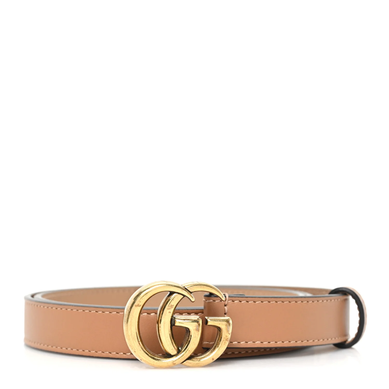 Calfskin Double G 20mm Belt 85 34 Natural Tan