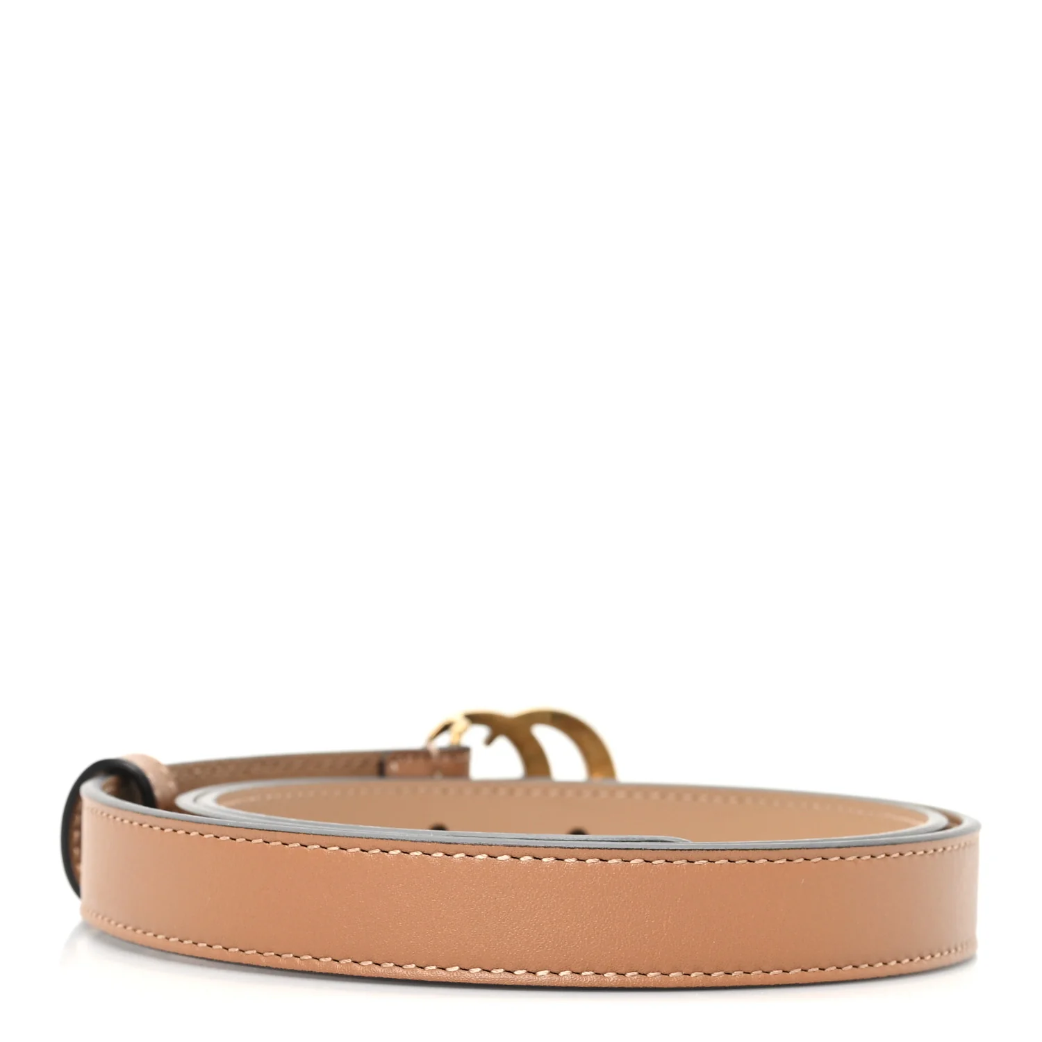 Calfskin Double G 20mm Belt 85 34 Natural Tan - Image 2