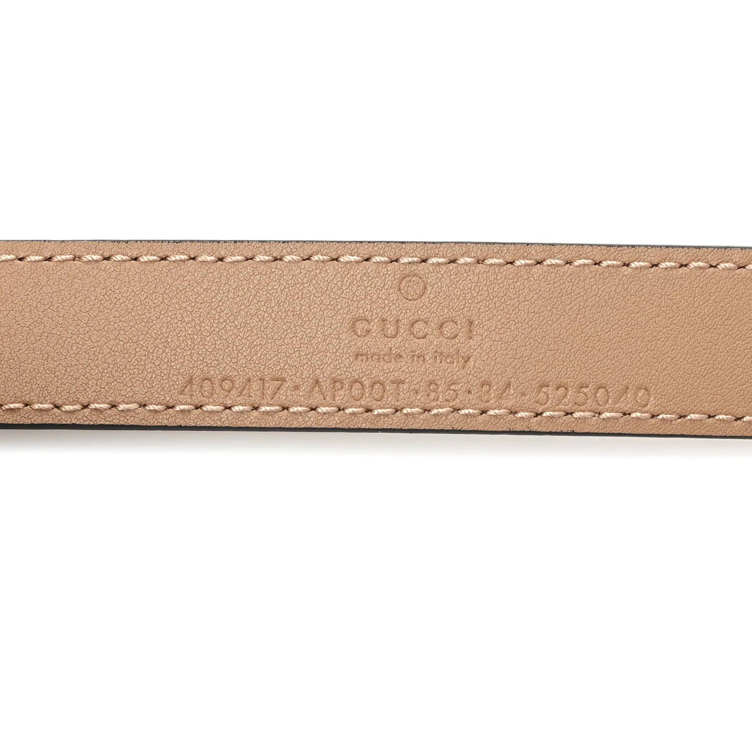 Calfskin Double G 20mm Belt 85 34 Natural Tan - Image 3