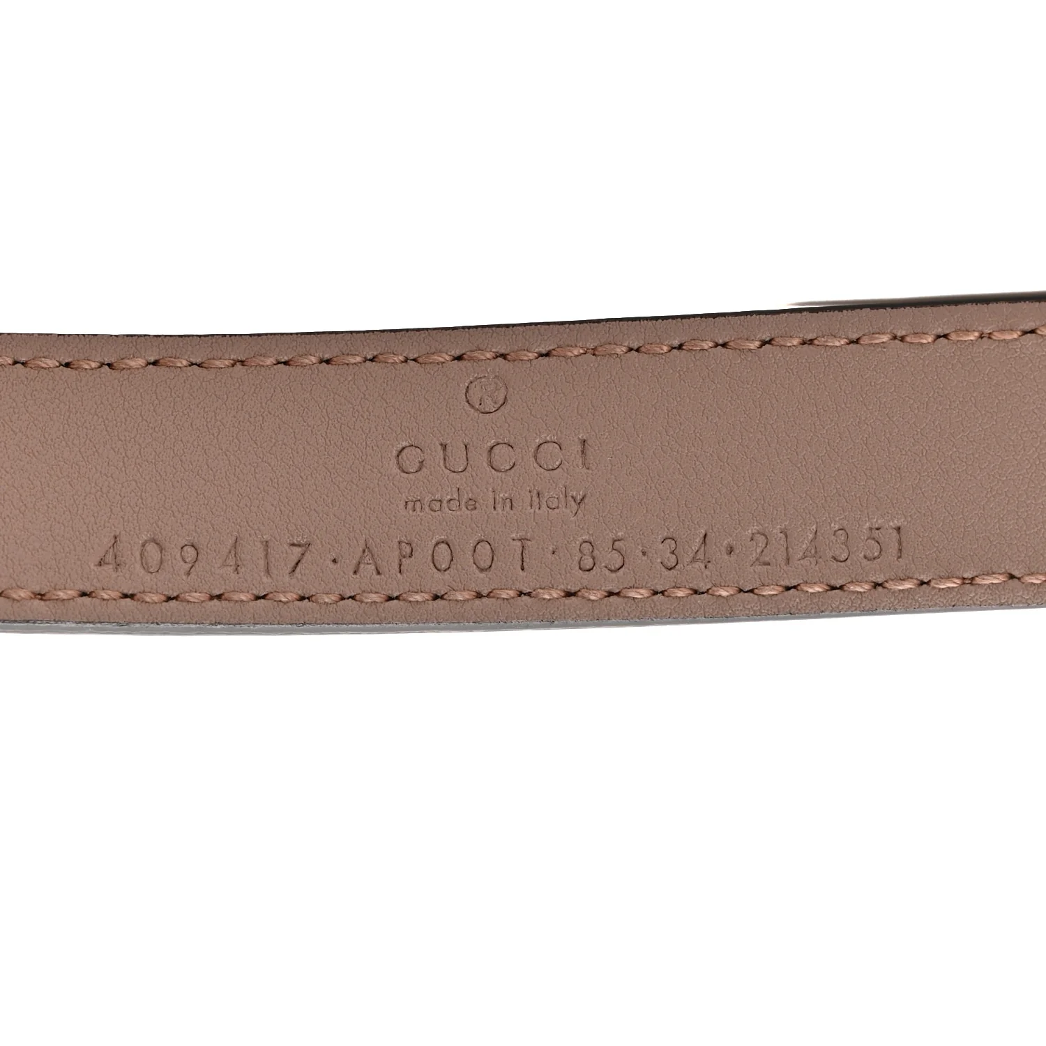 Calfskin Double G 20mm Belt 85 34 Porcelain Rose - Image 4