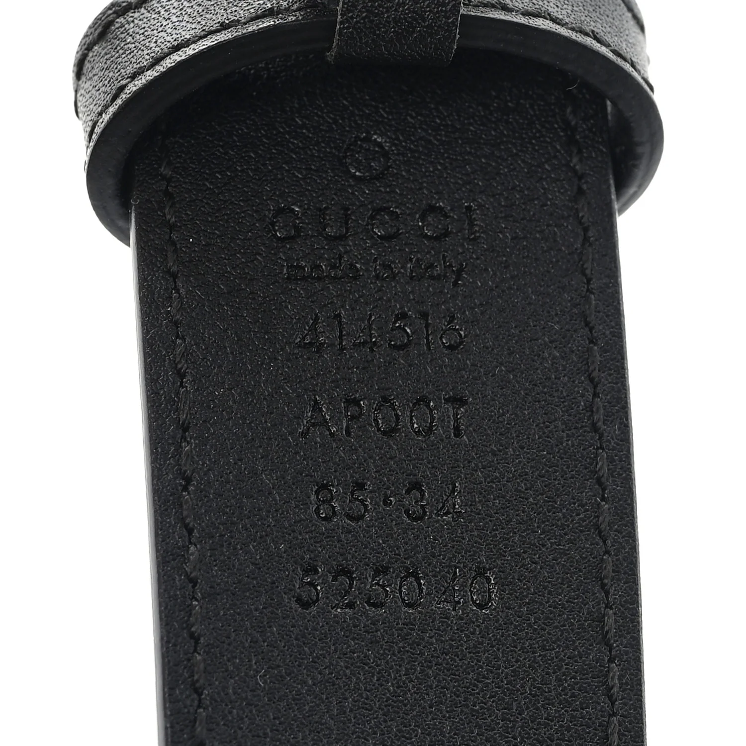 Calfskin Double G 25mm Belt 85 34 Black - Image 3