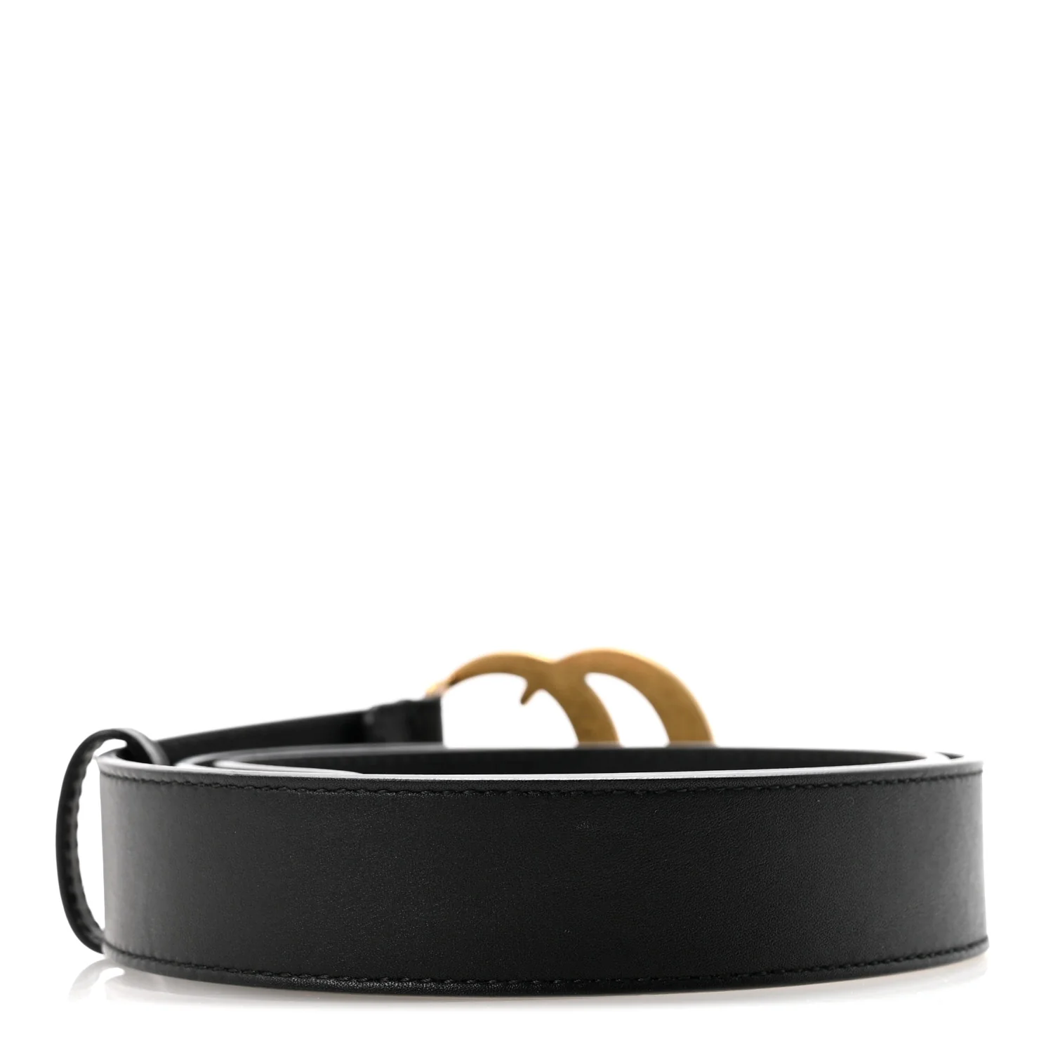 Calfskin Double G 30mm Belt 80 32 Black - Image 2