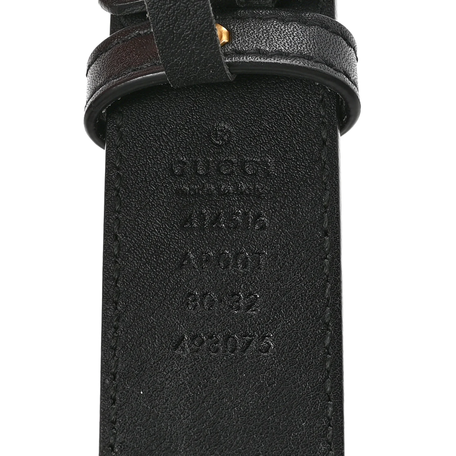 Calfskin Double G 30mm Belt 80 32 Black - Image 5