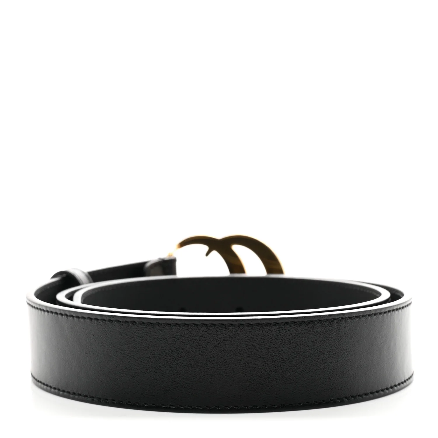 Calfskin Double G 30mm Belt 80 32 Black - Image 2