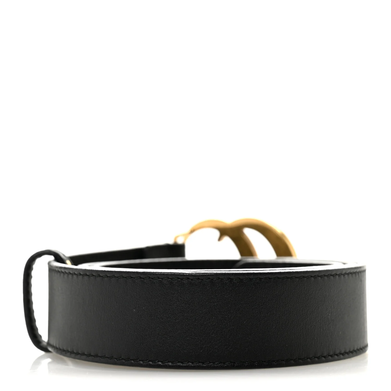 Calfskin Double G 30mm Belt 80 32 Black - Image 2