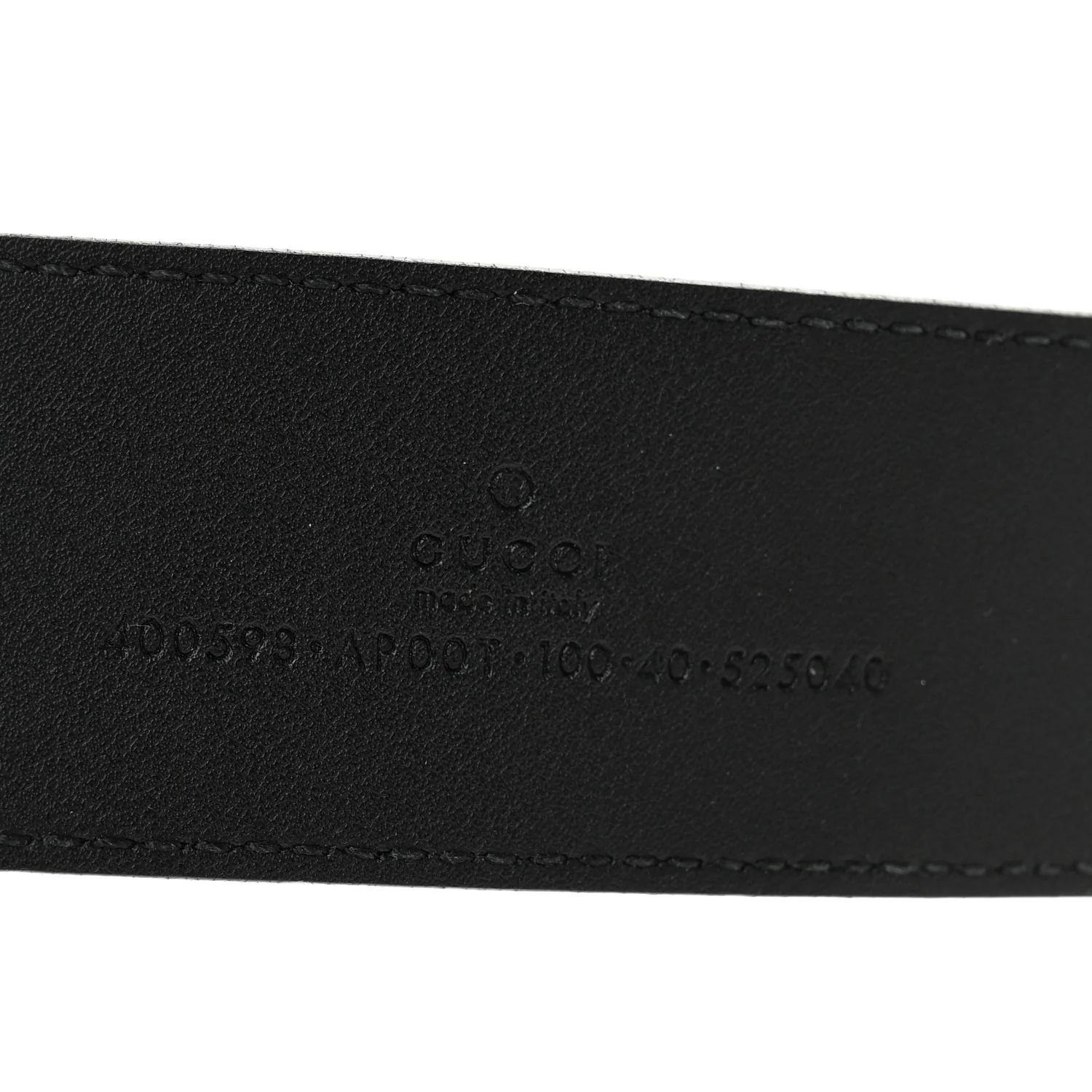 Calfskin Double G 40mm Belt 100 40 Black - Image 3