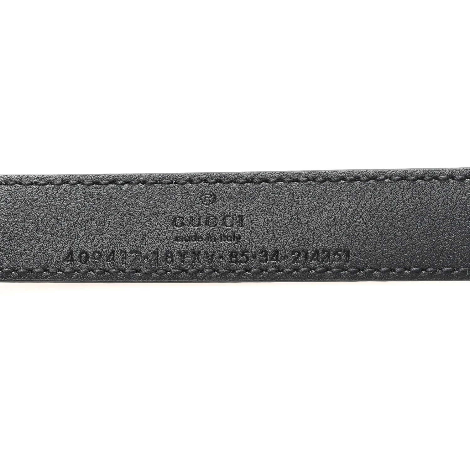 Calfskin Double G 85 34 Belt Black - Image 3
