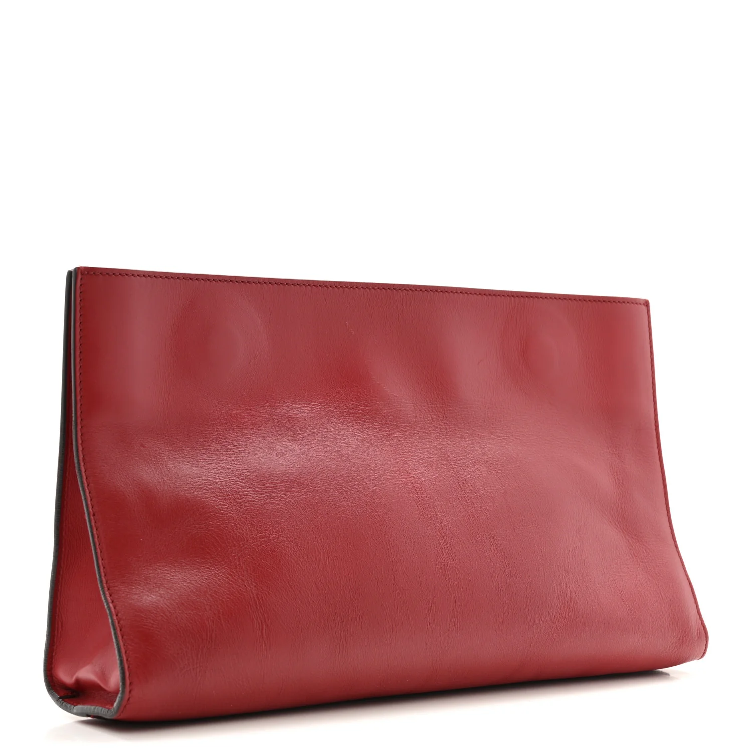 Calfskin Embossed XL Clutch Red - Image 3