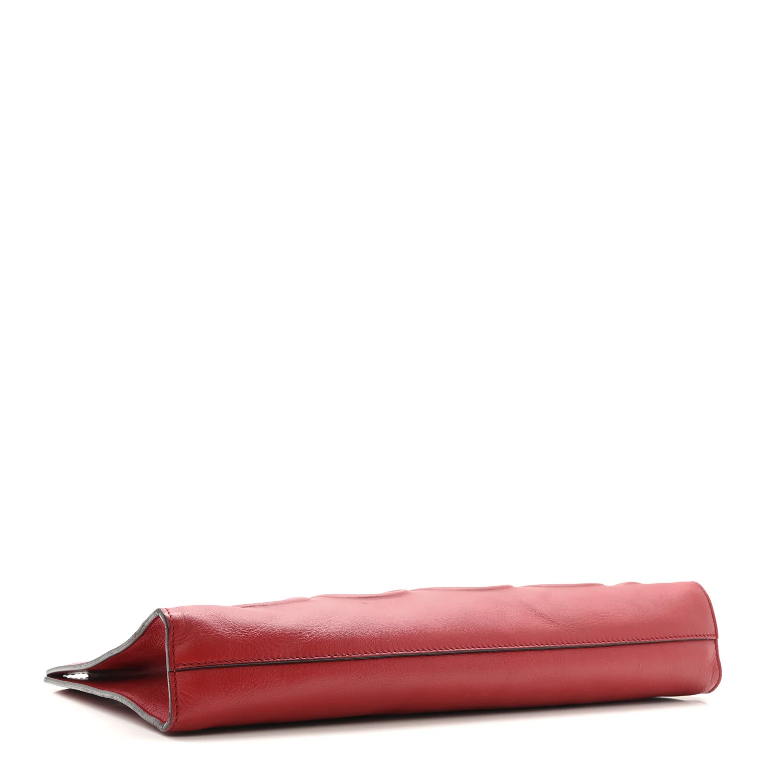 Calfskin Embossed XL Clutch Red - Image 4