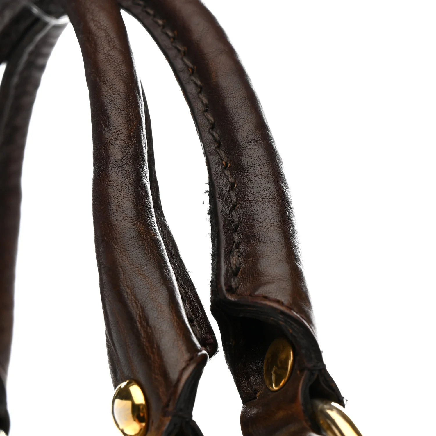 Calfskin Fringe Medium Babouska Tote Brown - Image 13