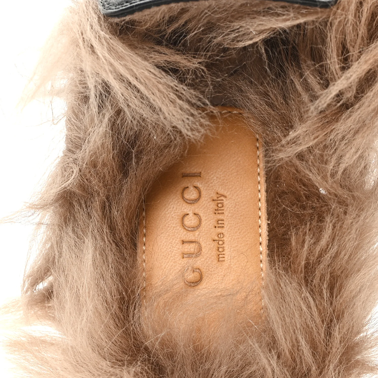 Calfskin Fur Womens Princetown Slippers 35 Black - Image 7