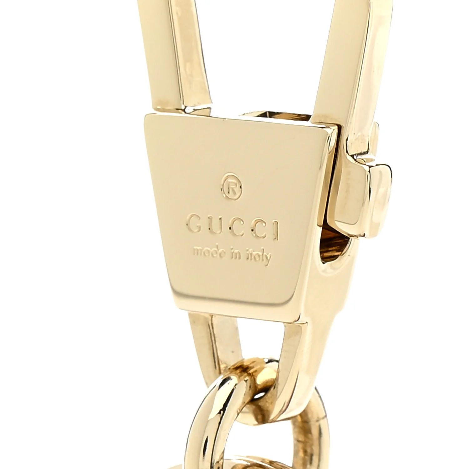 Calfskin GG Butterfly Keychain Brown Pink - Image 3