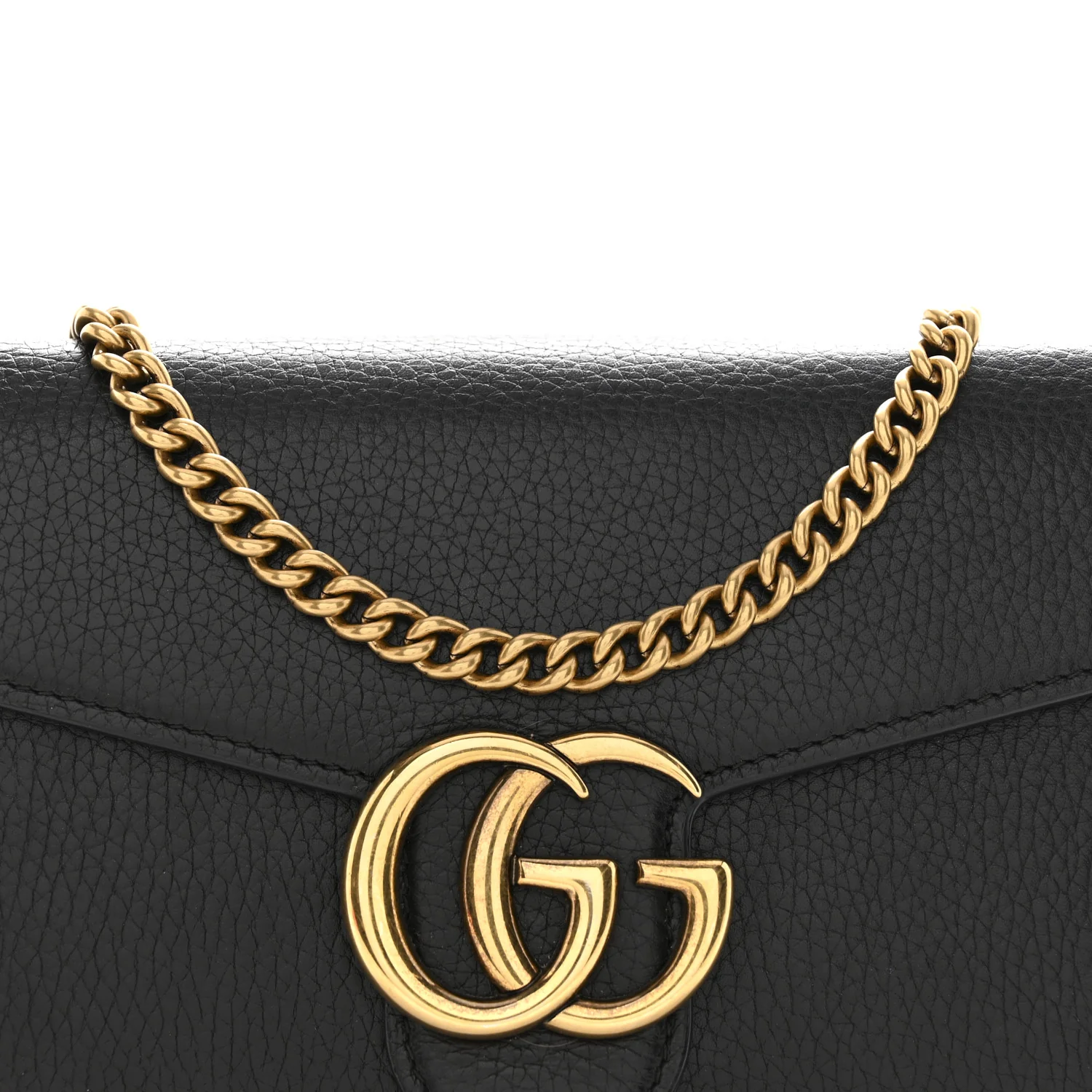 Calfskin GG Marmont Chain Wallet Black - Image 8