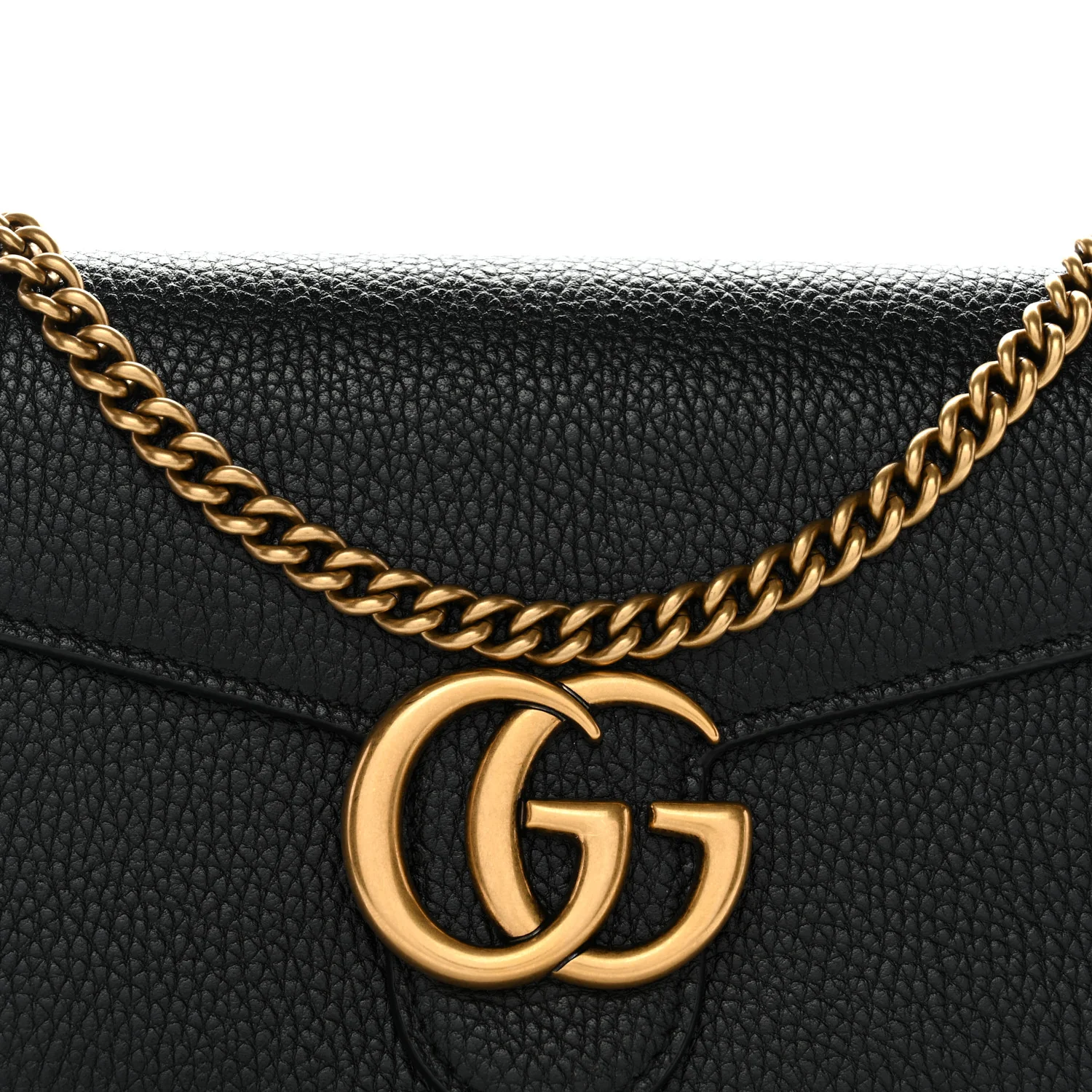 Calfskin GG Marmont Chain Wallet Black - Image 8