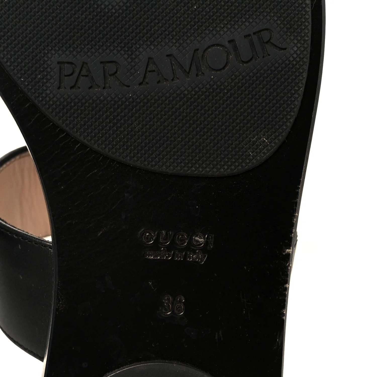 Calfskin GG Marmont Thong Sandals 36 Black - Image 9