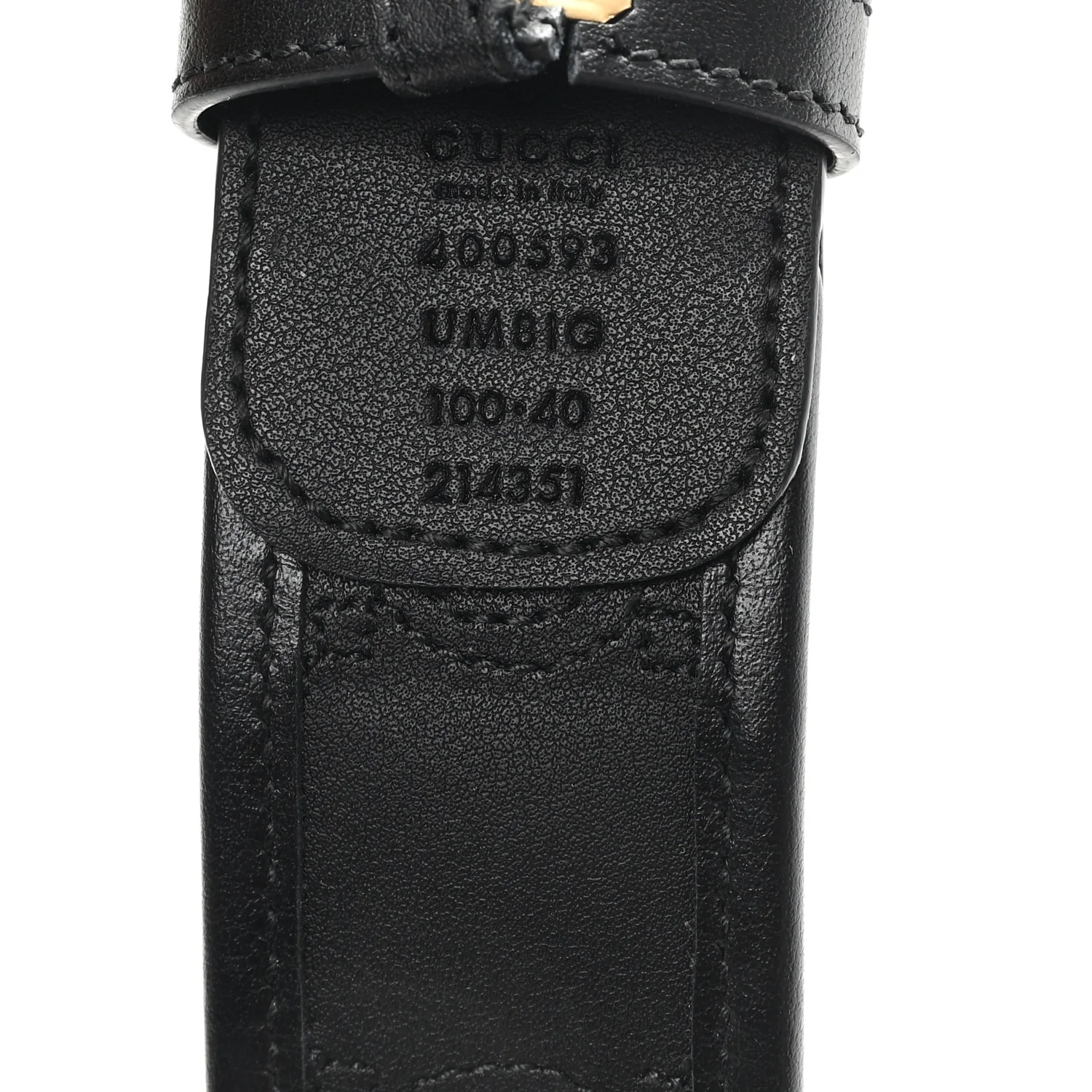 Calfskin GG Matelasse Belt 100 40 Black - Image 3