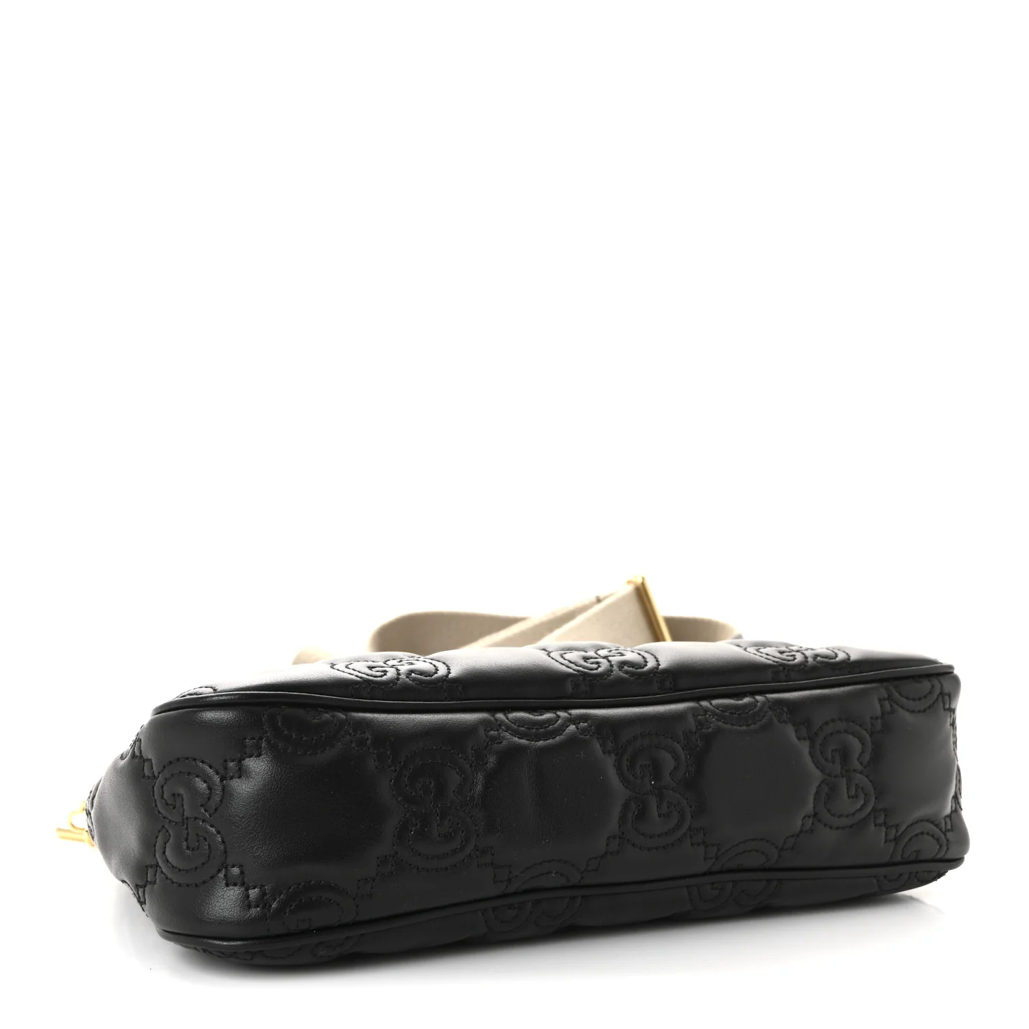 Calfskin GG Matelasse Chain Handbag Black Natural - Image 4