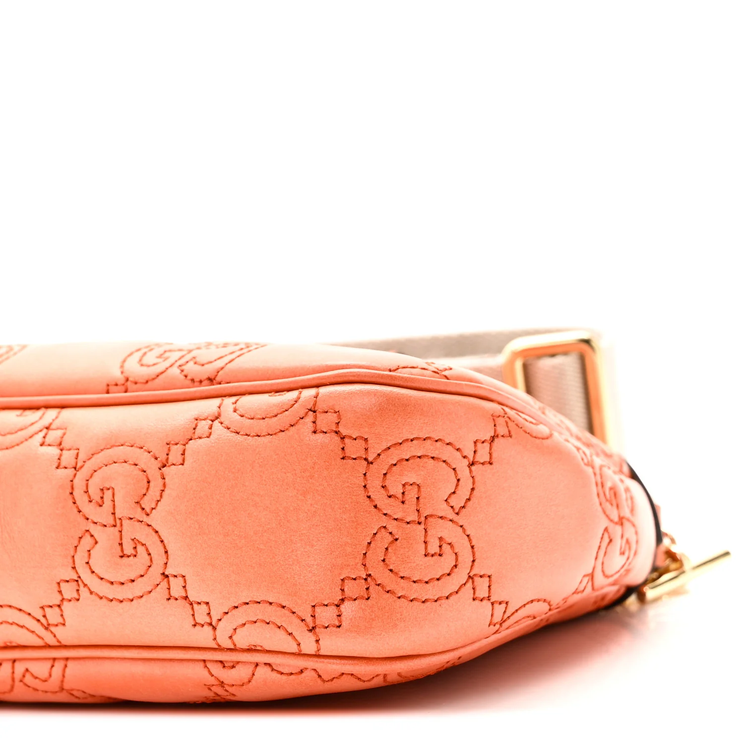 Calfskin GG Matelasse Chain Handbag Deep Orange Natural - Image 10