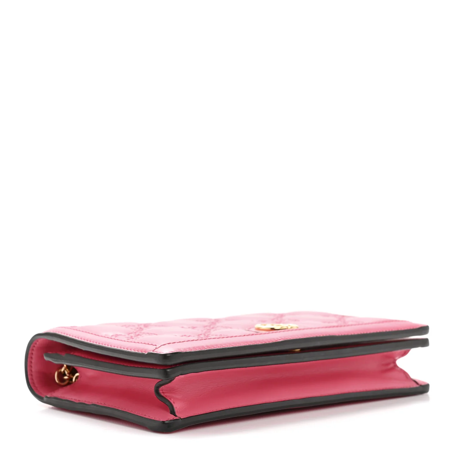 Calfskin GG Matelasse Chain Wallet Rhodamine Pink - Image 4