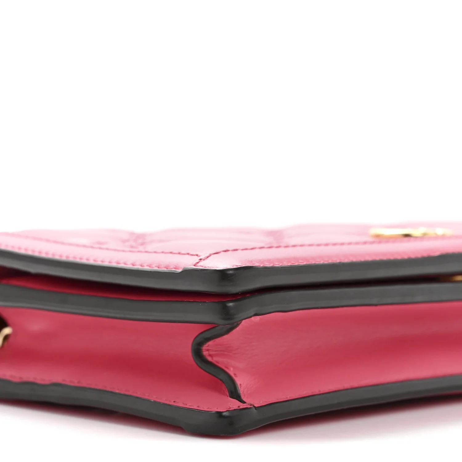 Calfskin GG Matelasse Chain Wallet Rhodamine Pink - Image 8