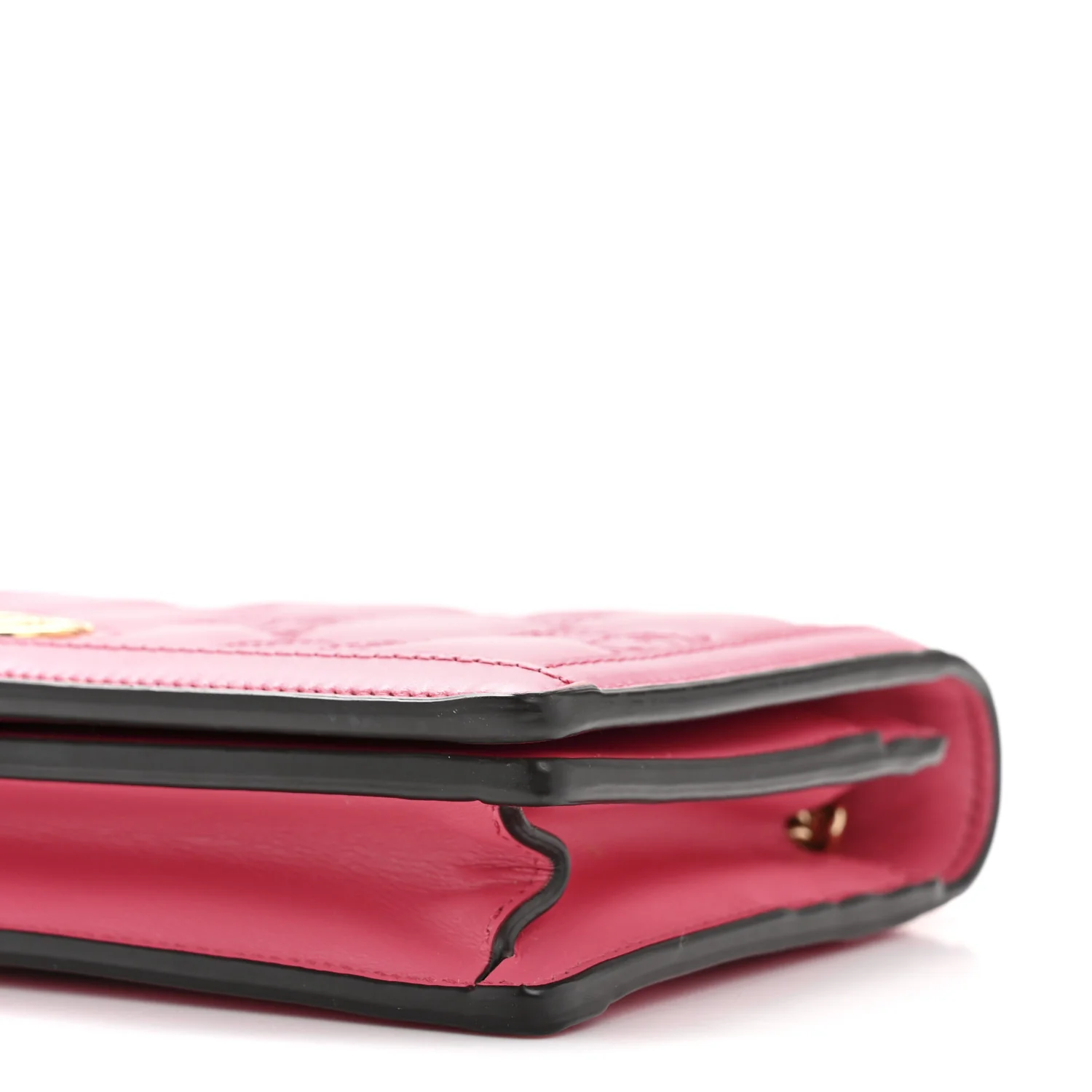 Calfskin GG Matelasse Chain Wallet Rhodamine Pink - Image 9