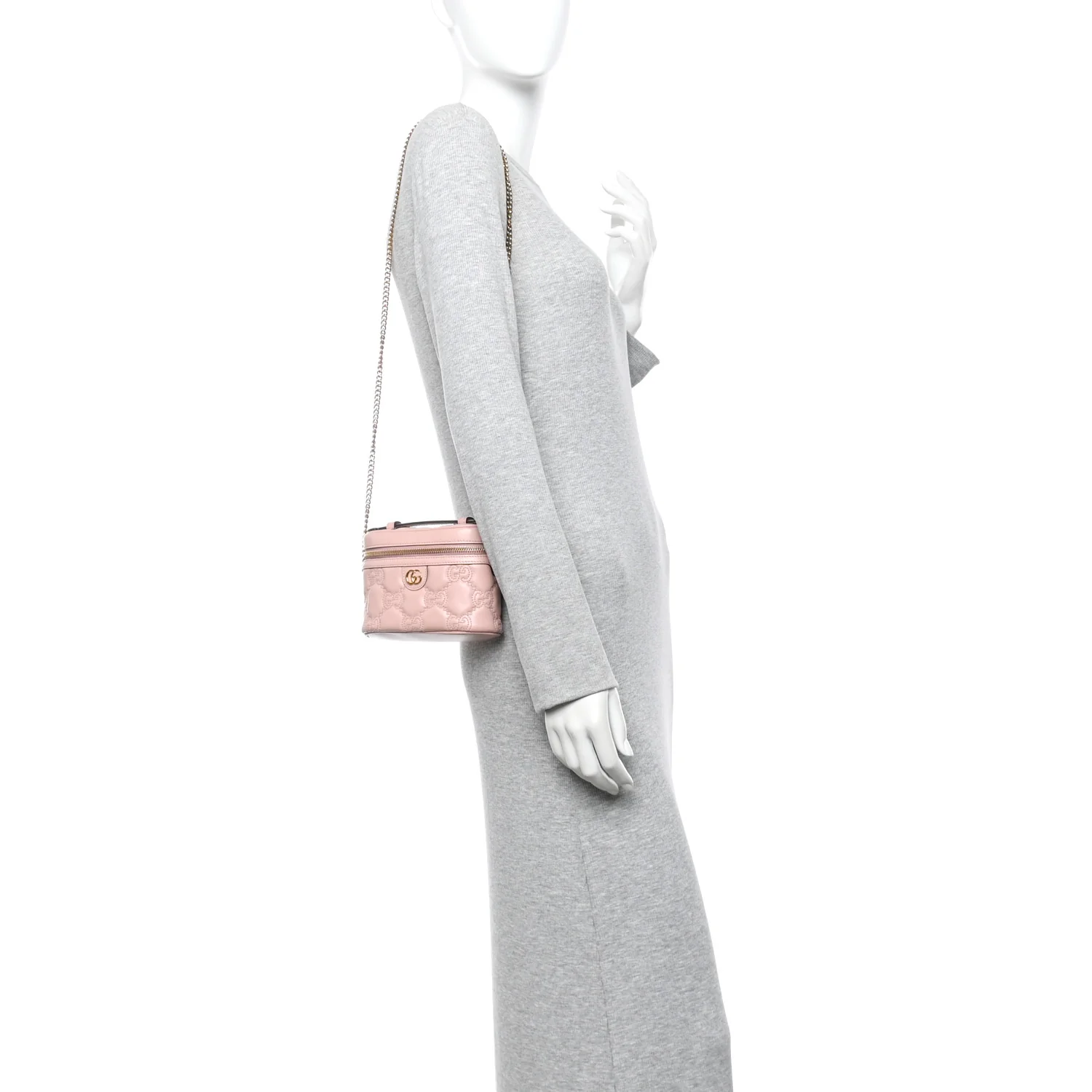 Calfskin GG Matelasse Mini Top Handle Bag Perfect Pink - Image 2