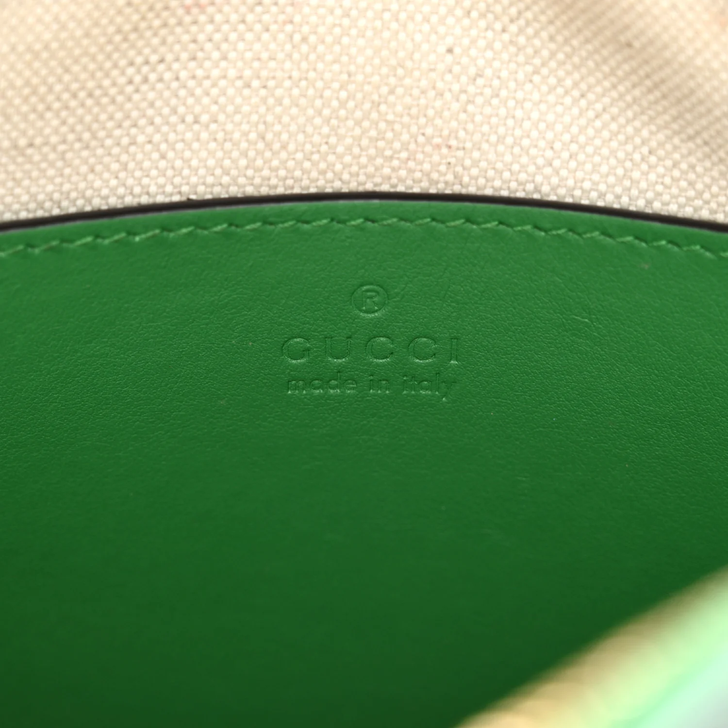 Calfskin GG Matelasse Shoulder Bag Spring Green Natural - Image 6