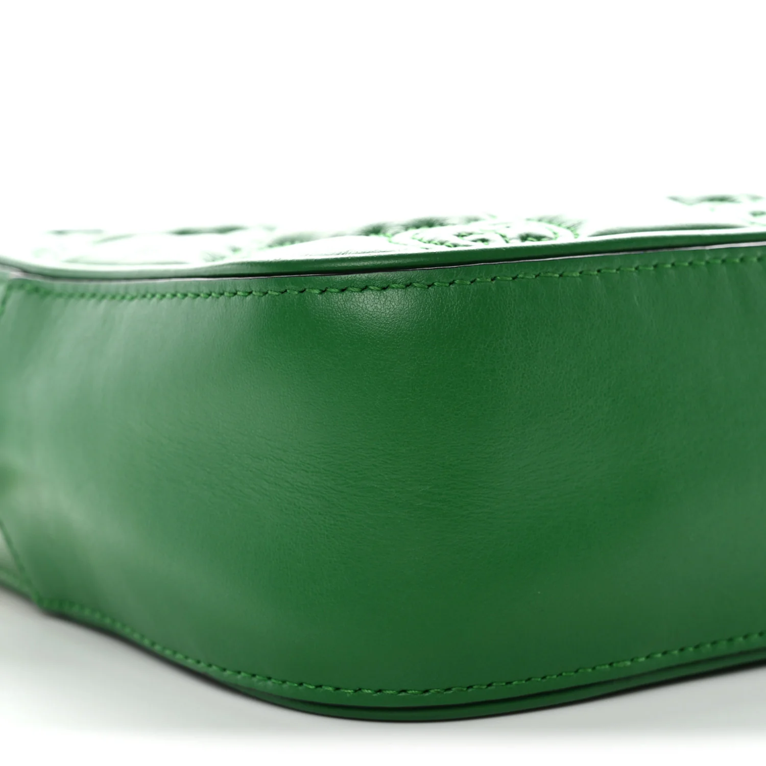 Calfskin GG Matelasse Shoulder Bag Spring Green Natural - Image 9