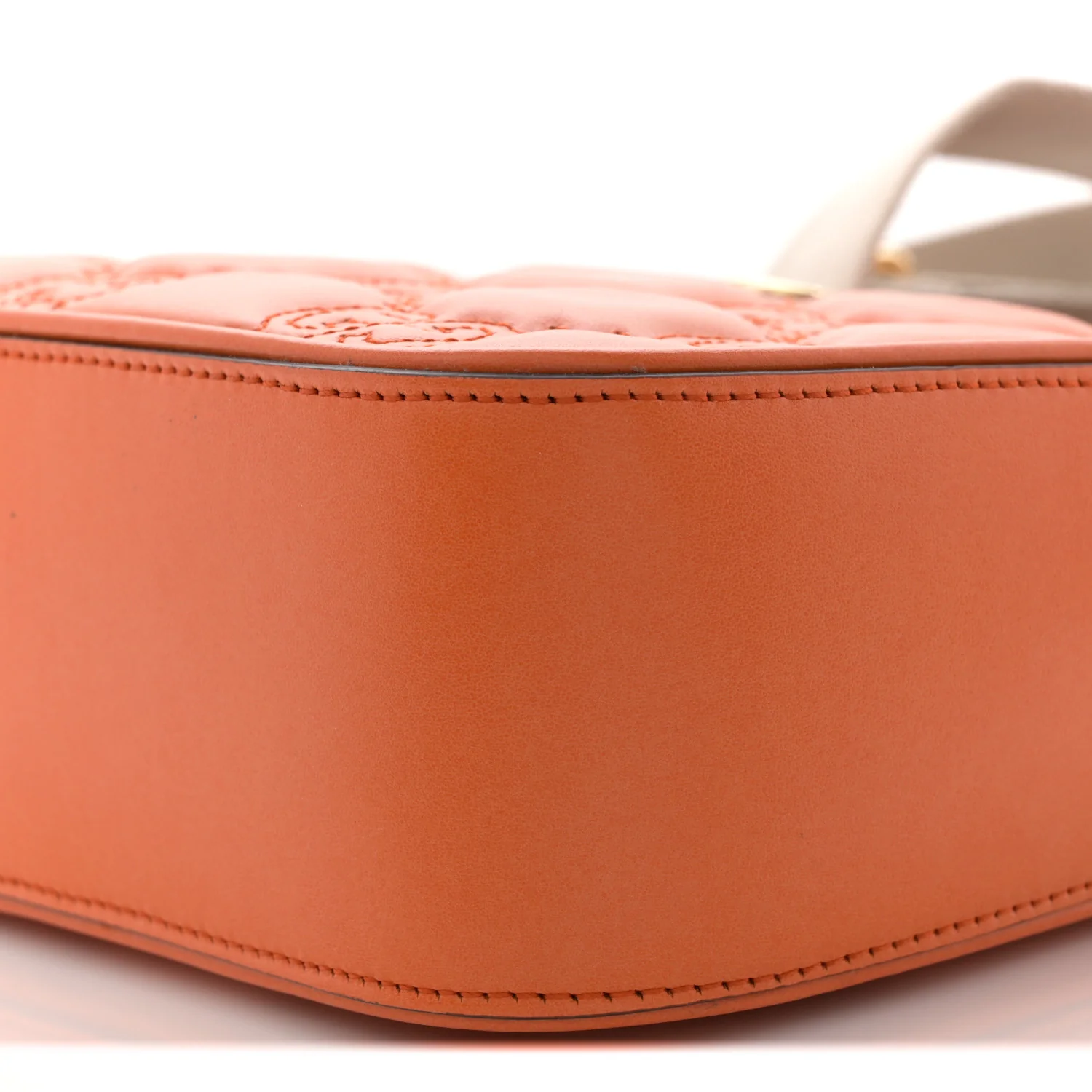 Calfskin GG Matelasse Shoulder Bag Spring Orange Natural - Image 10