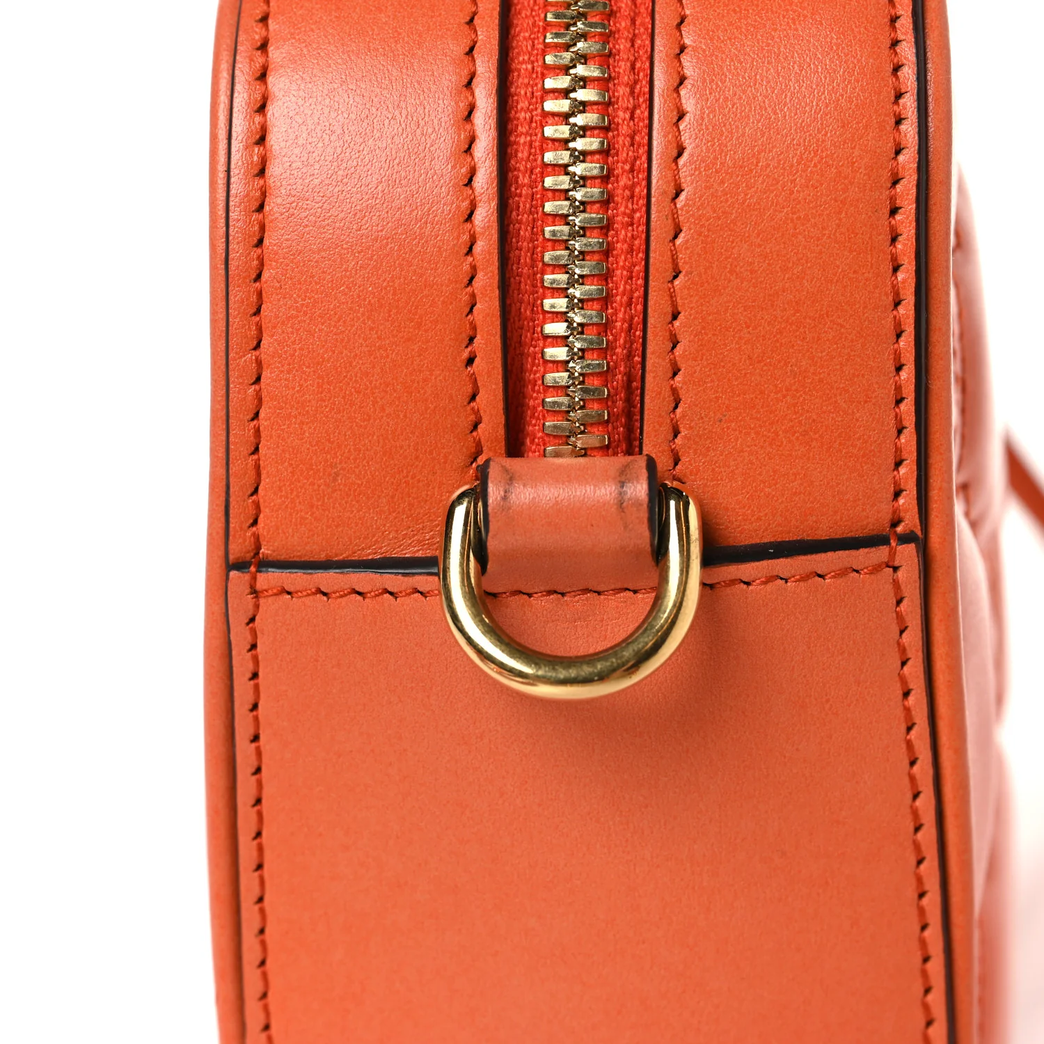 Calfskin GG Matelasse Shoulder Bag Spring Orange Natural - Image 11