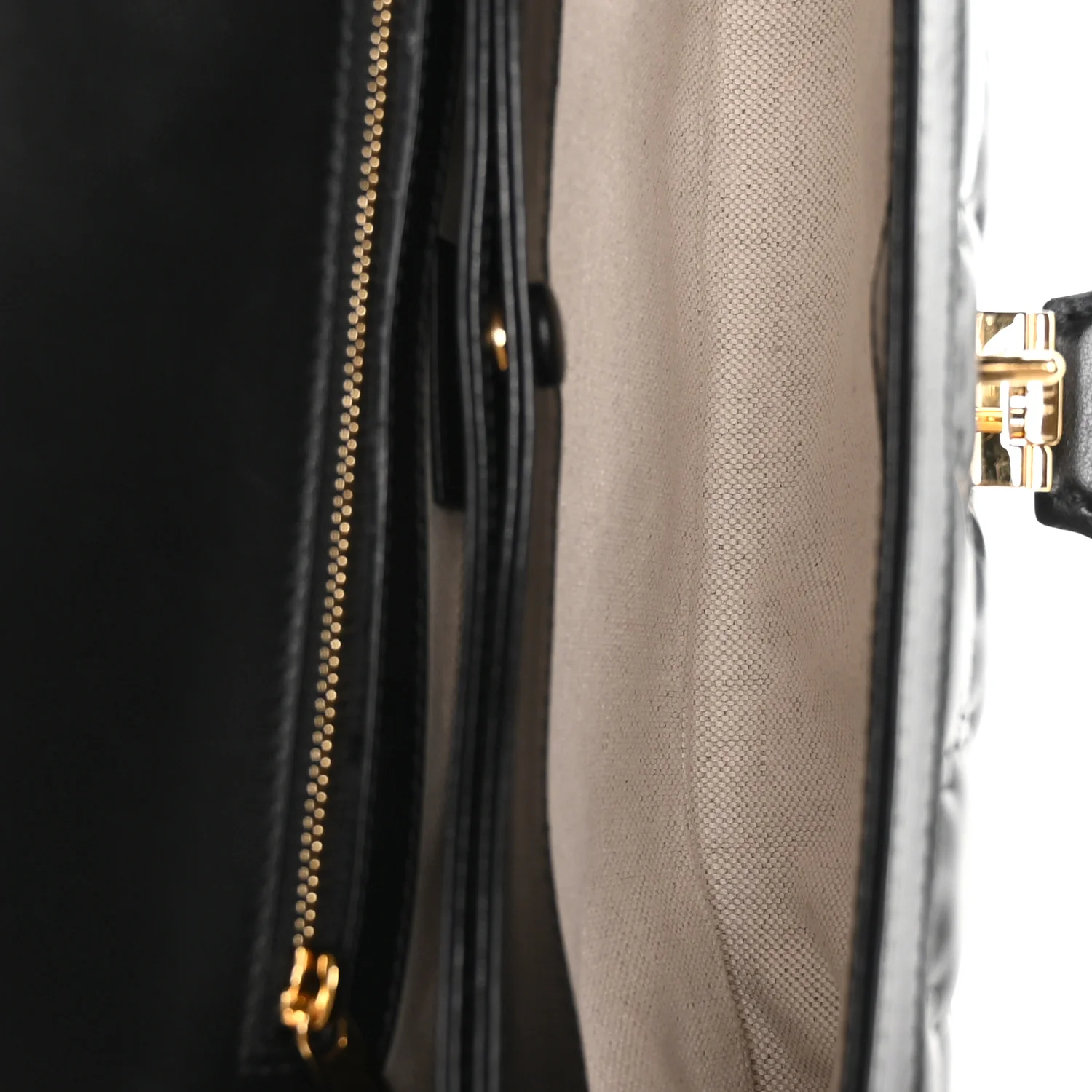 Calfskin GG Matelasse Small Flap Shoulder Bag Black Natural - Image 5