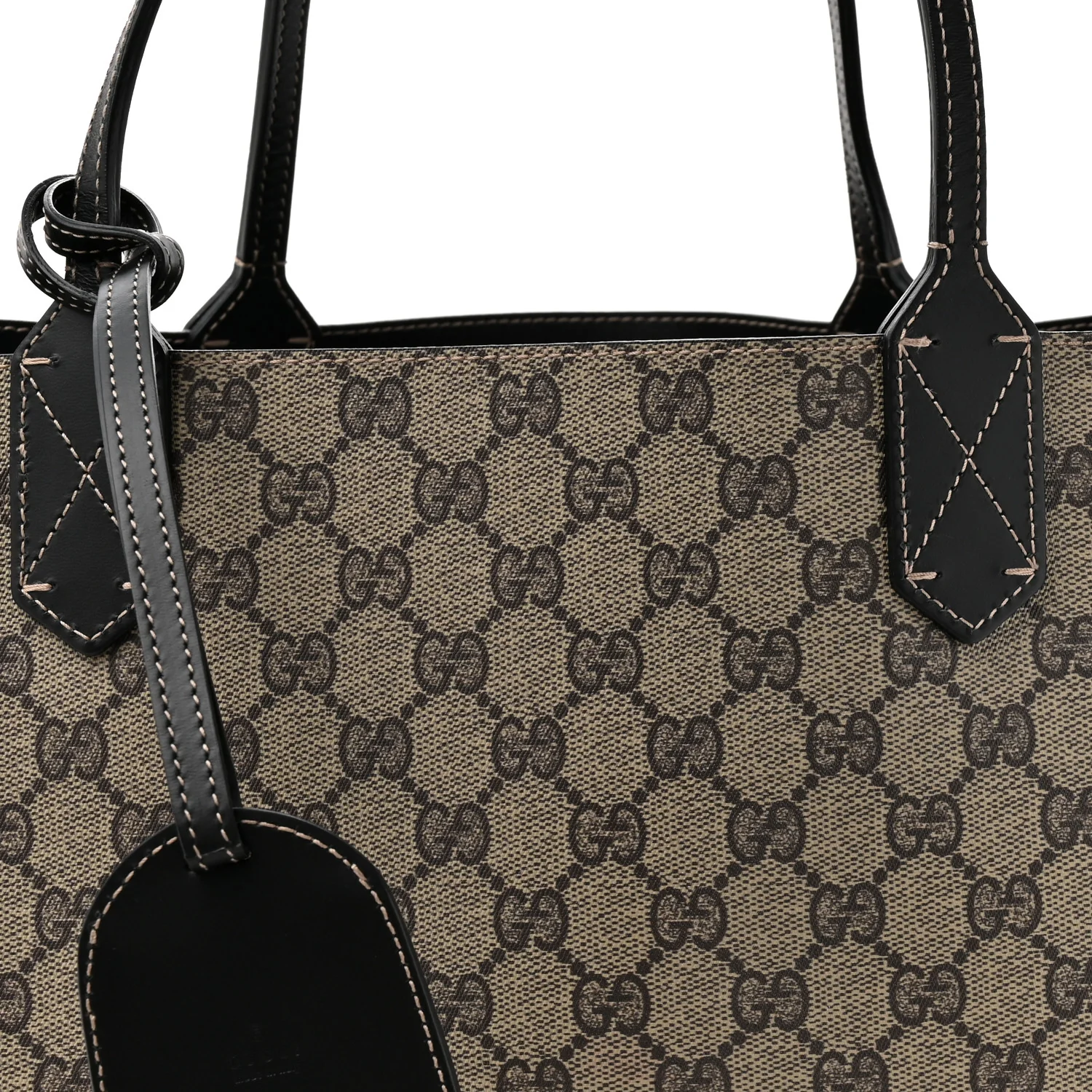 Calfskin GG Supreme Monogram Medium Reversible Tote Black - Image 10