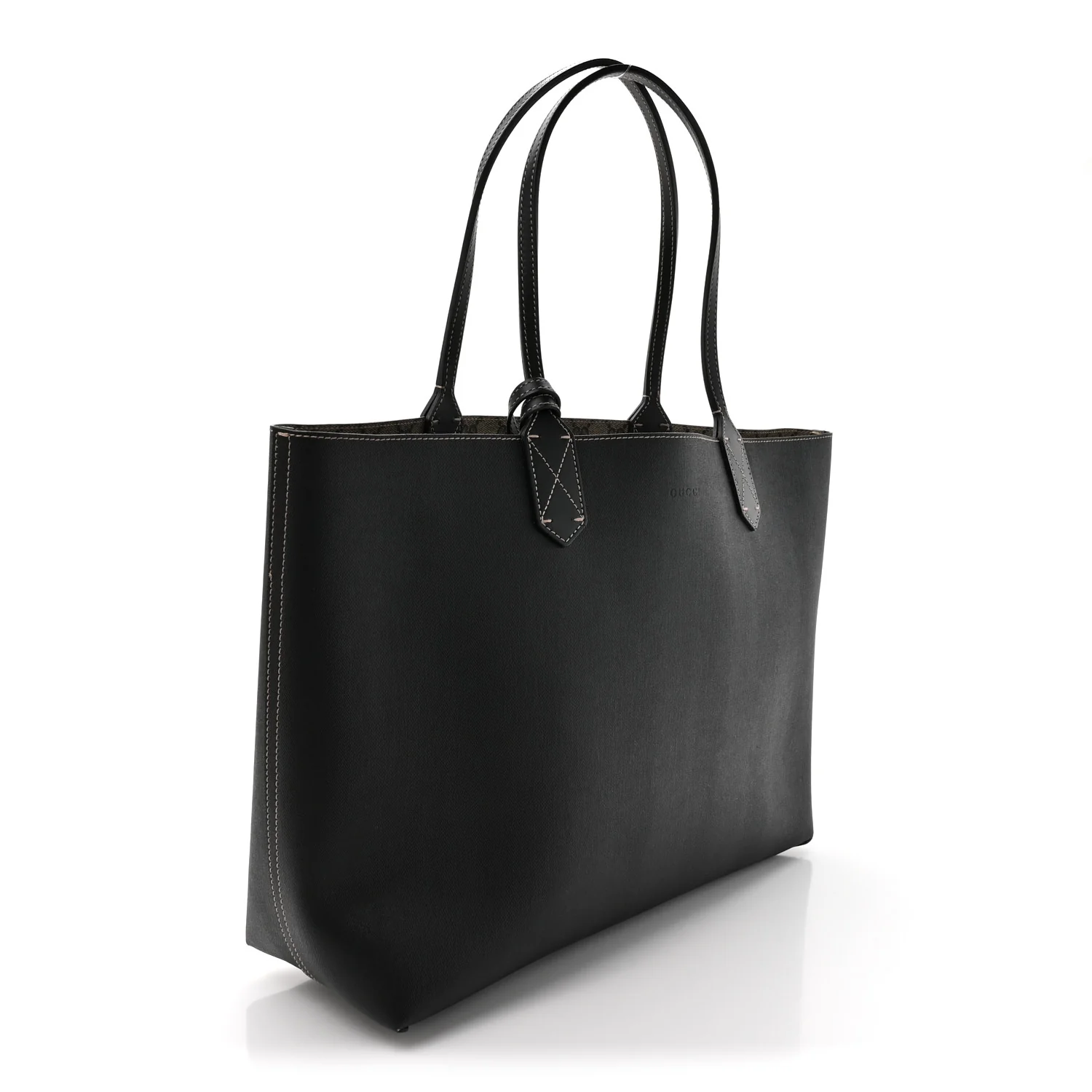 Calfskin GG Supreme Monogram Medium Reversible Tote Black - Image 5