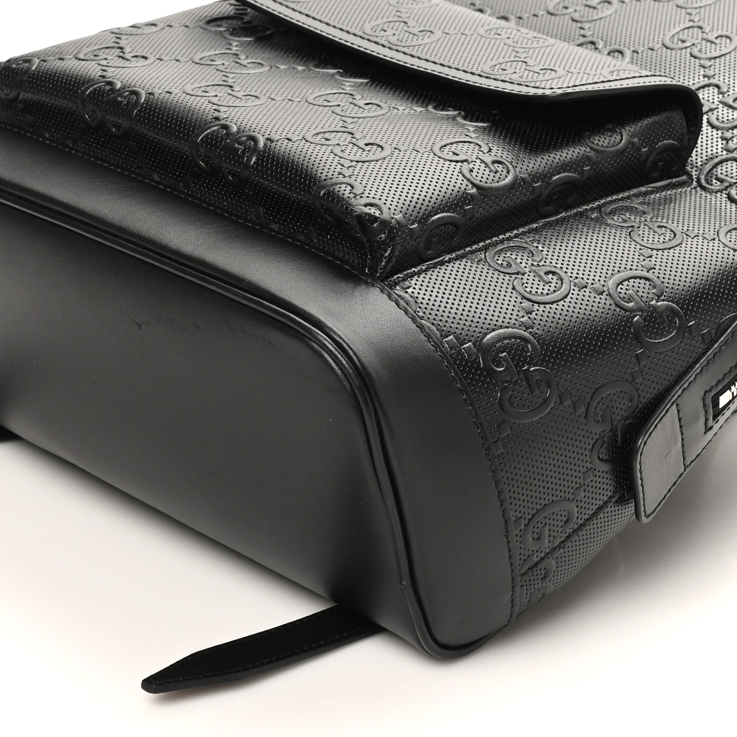 Calfskin GG Tennis Embossed Backpack Black - Image 10