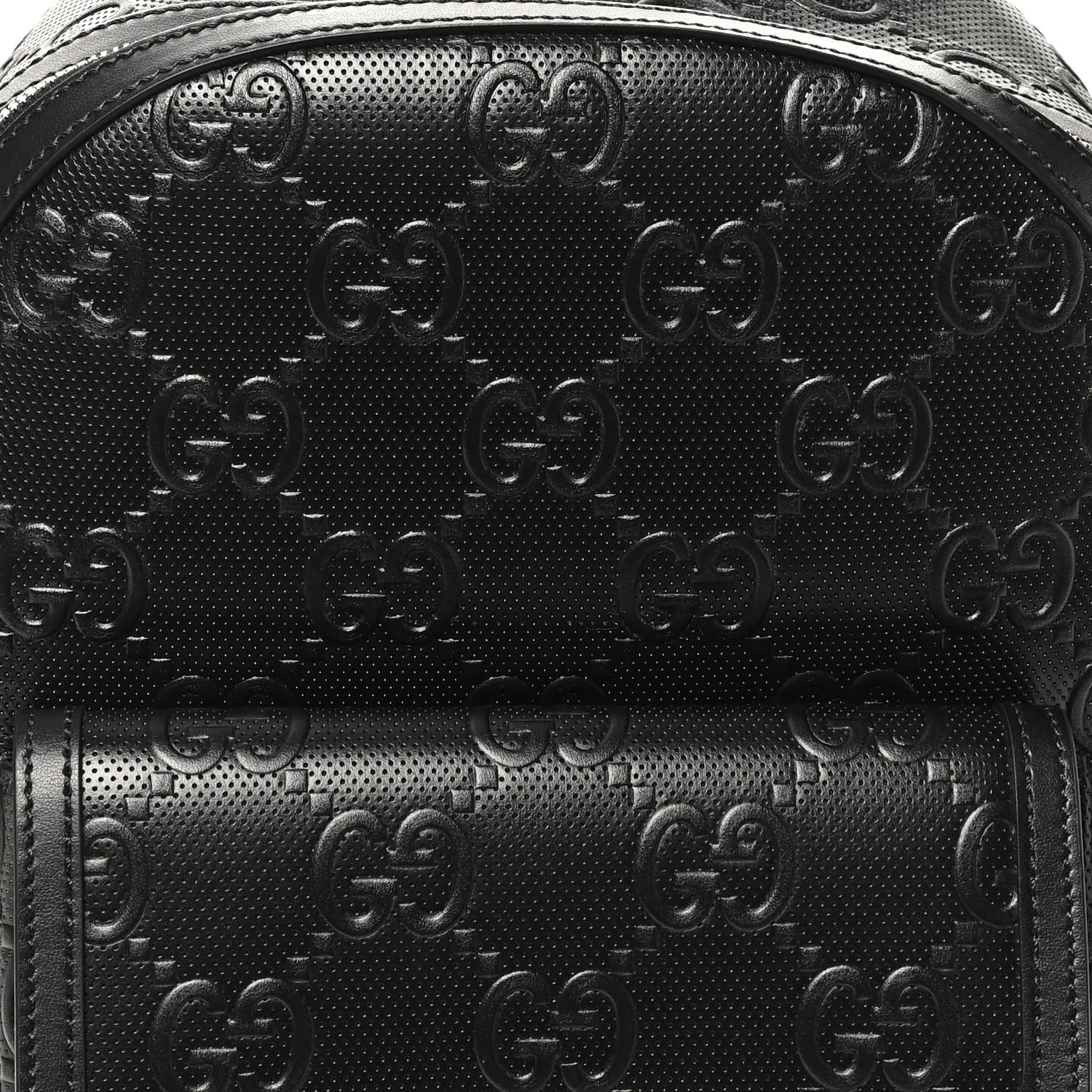 Calfskin GG Tennis Embossed Backpack Black - Image 8