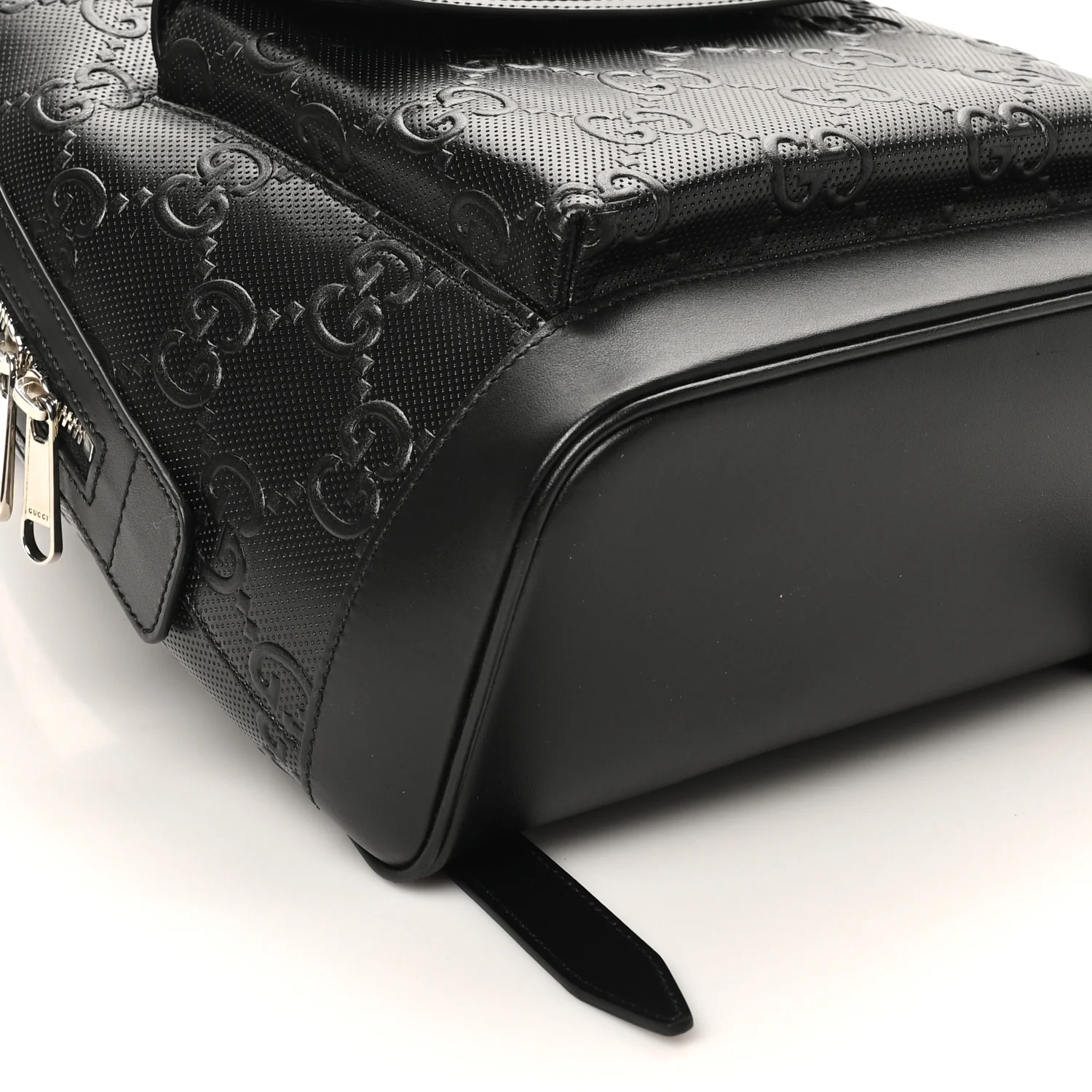 Calfskin GG Tennis Embossed Backpack Black - Image 9