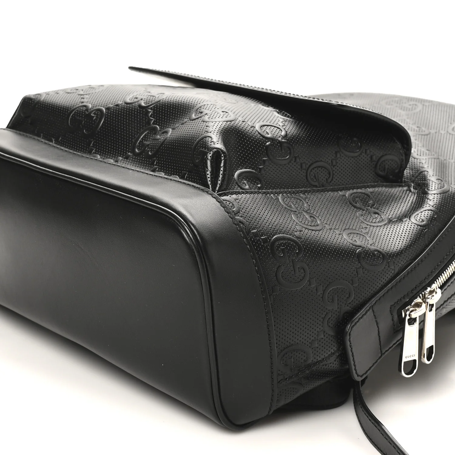 Calfskin GG Tennis Embossed Backpack Black - Image 10