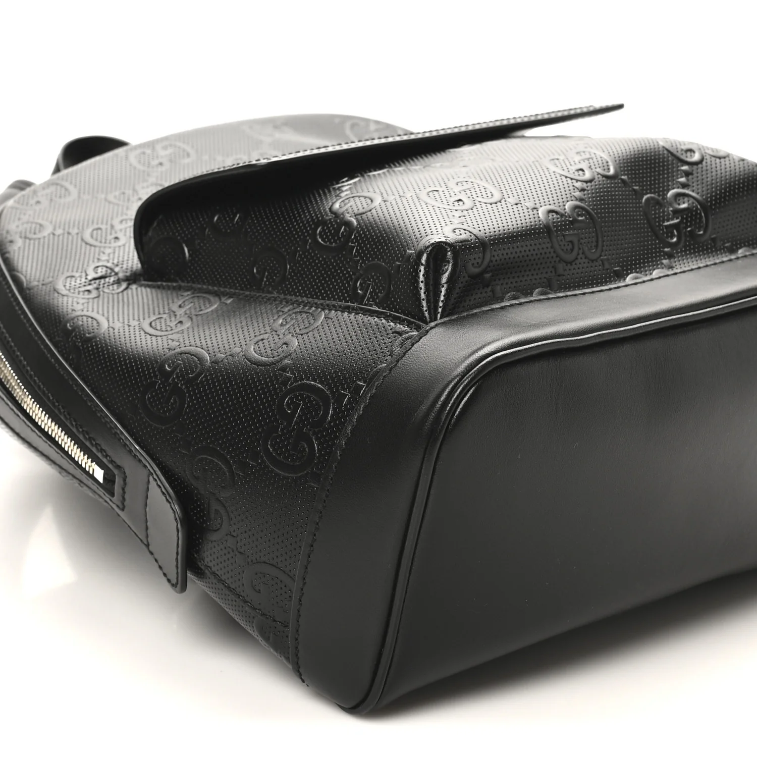 Calfskin GG Tennis Embossed Backpack Black - Image 9