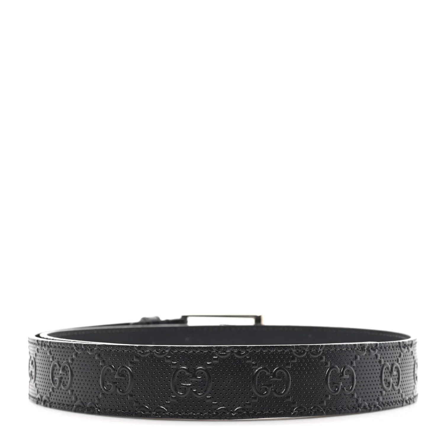 Calfskin GG Tennis Embossed Double G 40mm Belt 80 32 Black - Image 2