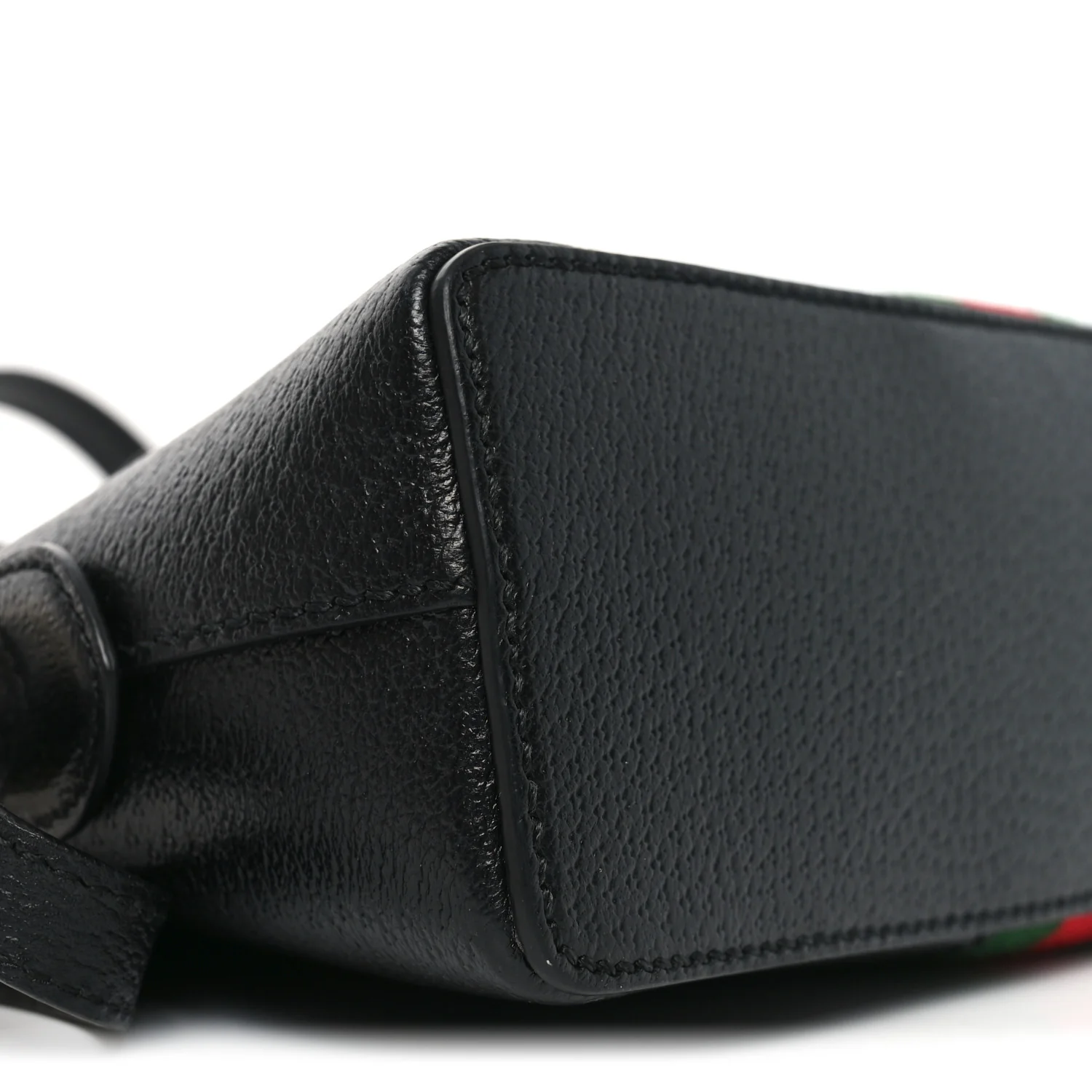 Calfskin GG Web Small Ophidia Dome Shoulder Bag Black - Image 9