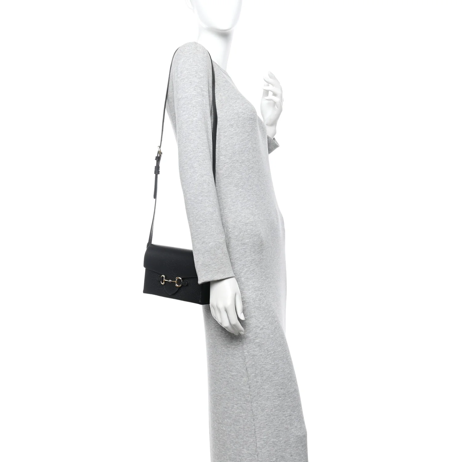 Calfskin Horsebit 1955 Shoulder Bag Black - Image 3