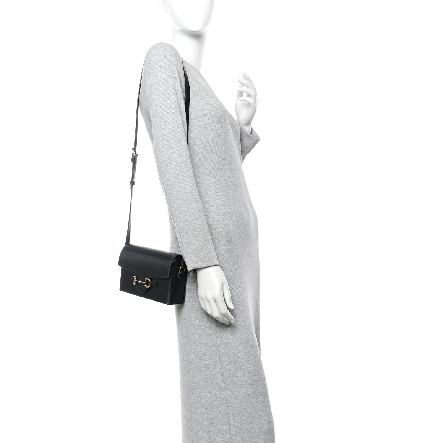 Calfskin Horsebit 1955 Shoulder Bag Black - Image 2