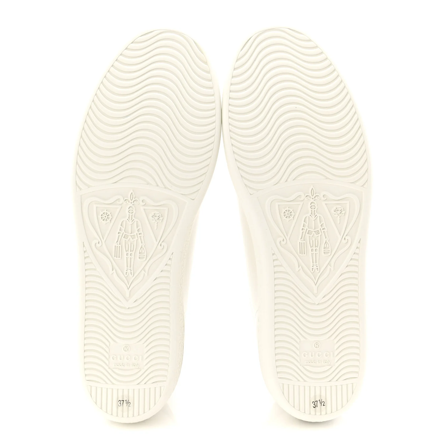 Calfskin Interlocking G Perforated Womens Ace Sneakers 37.5 White Grey Sky - Image 6