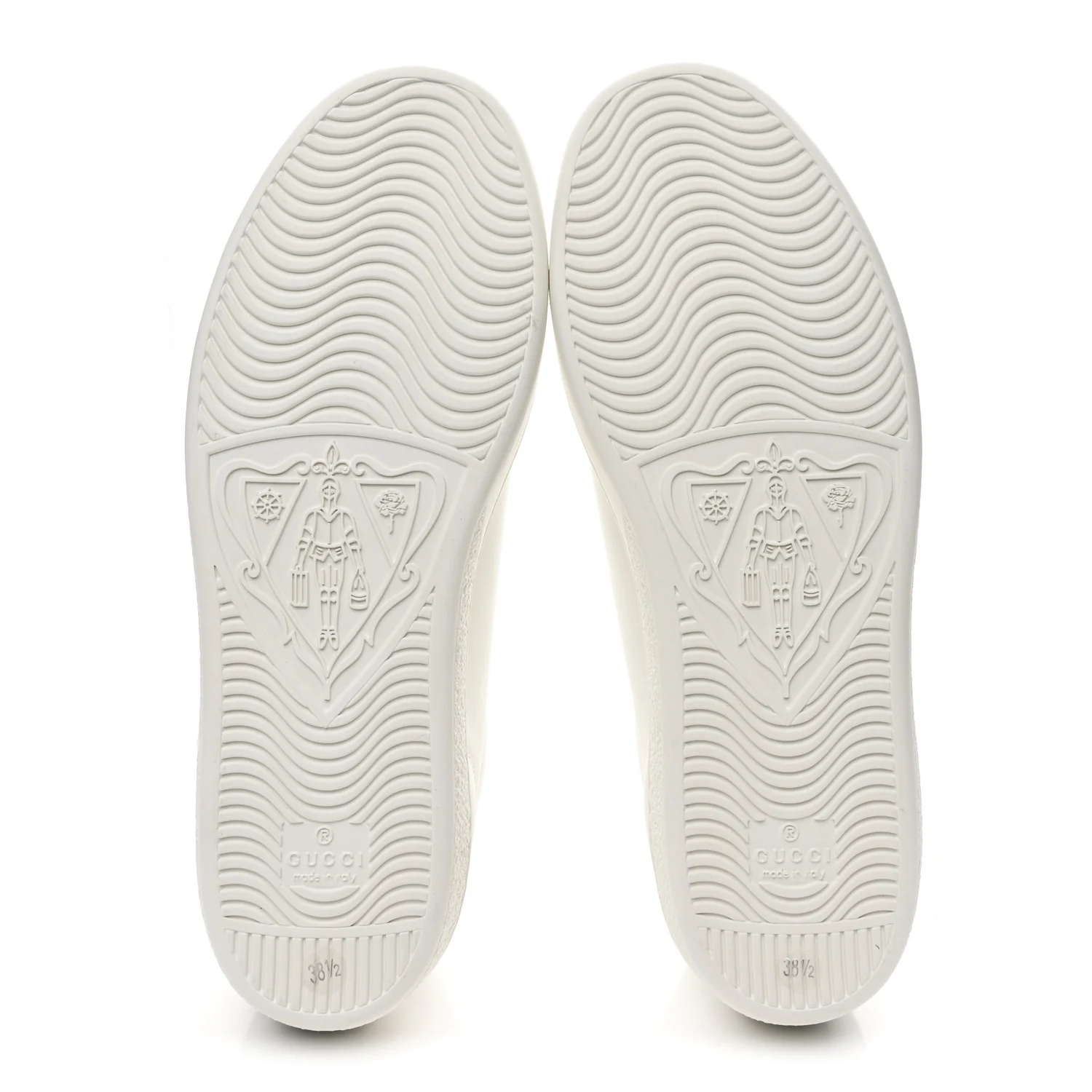 Calfskin Interlocking G Perforated Womens Ace Sneakers 38.5 White Grey Sky - Image 6