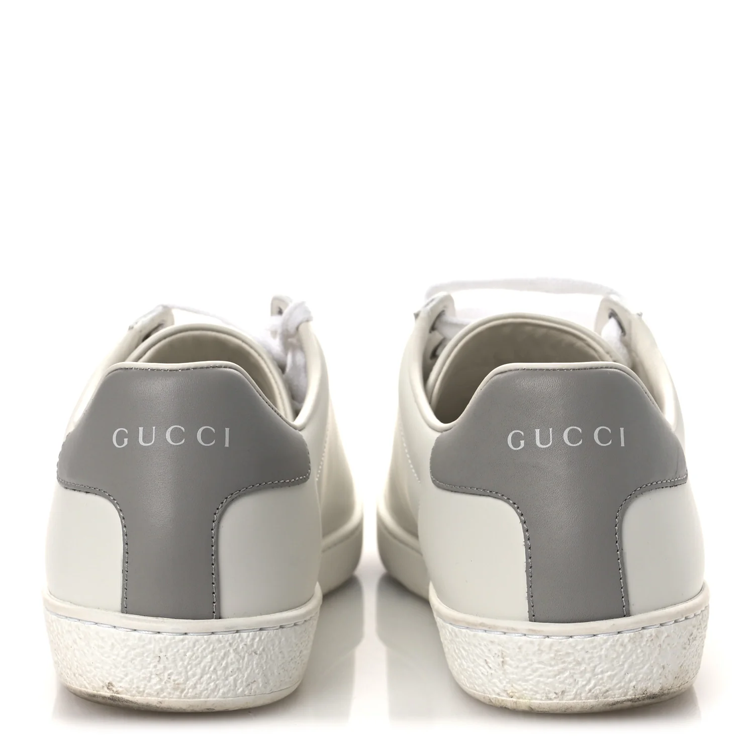 Calfskin Interlocking G Perforated Womens Ace Sneakers 39 White Grey Sky - Image 6