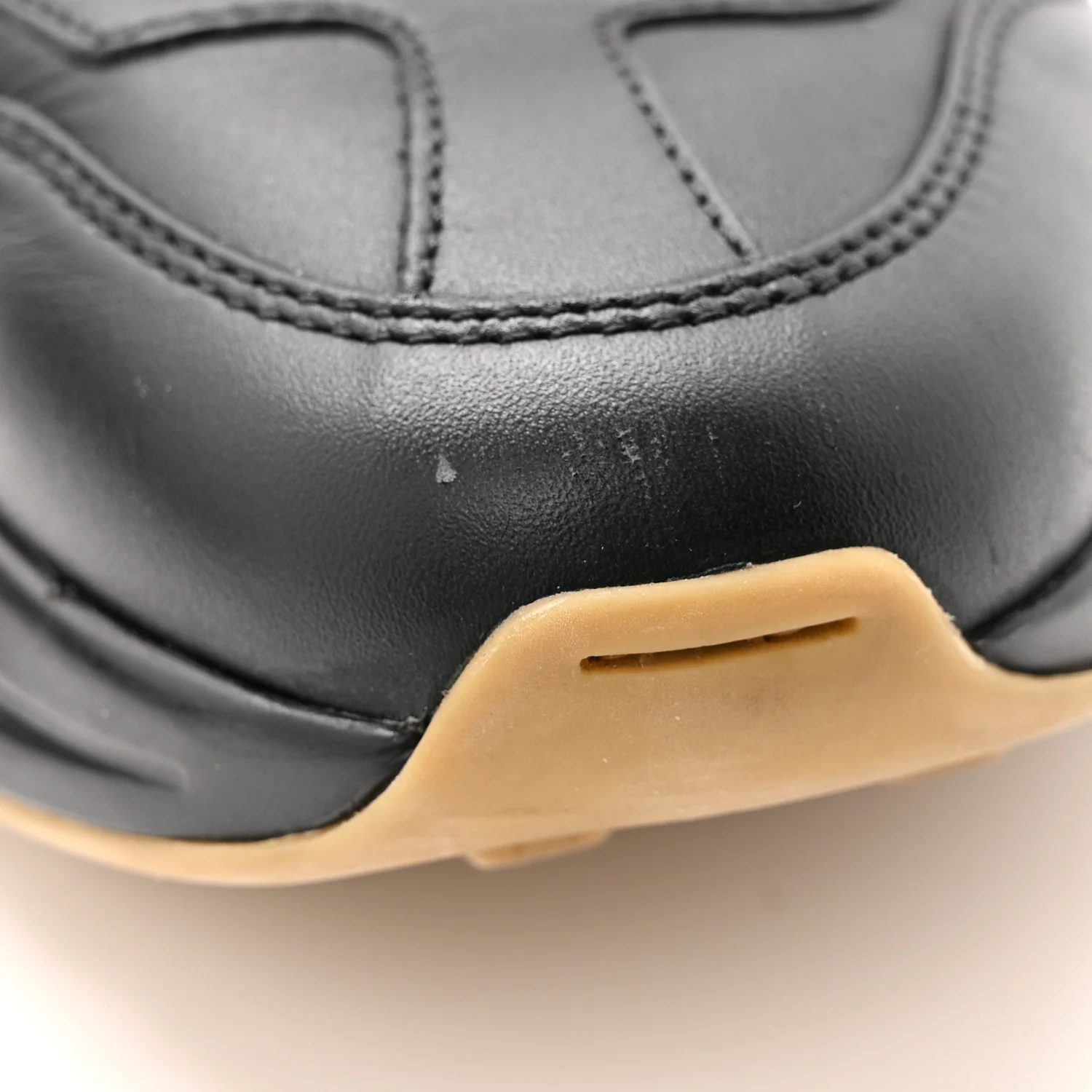 Calfskin Iridescent Logo Womens Rhyton Sneakers 37 Black - Image 10
