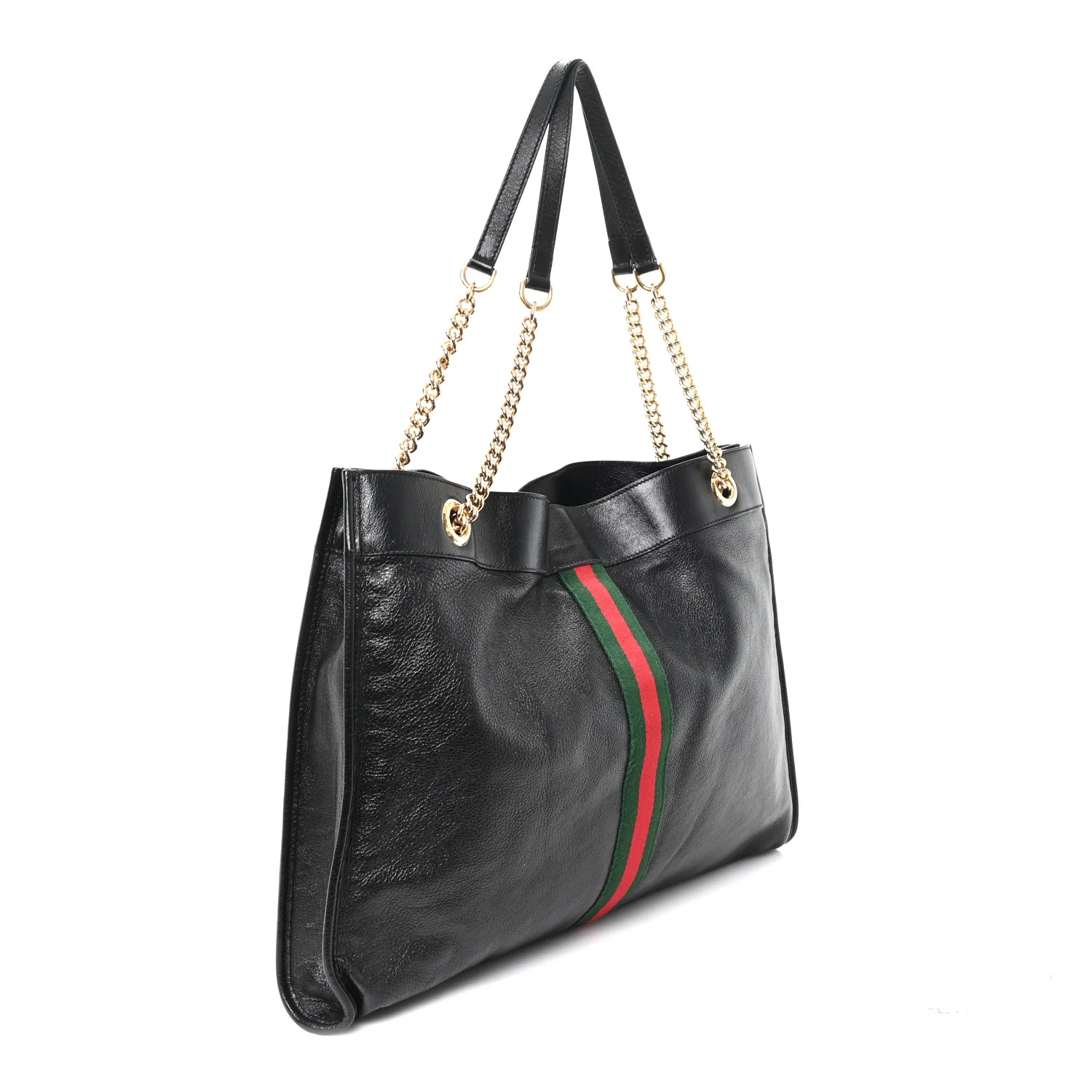 Calfskin Large Rajah Chain Tote Black - Image 3
