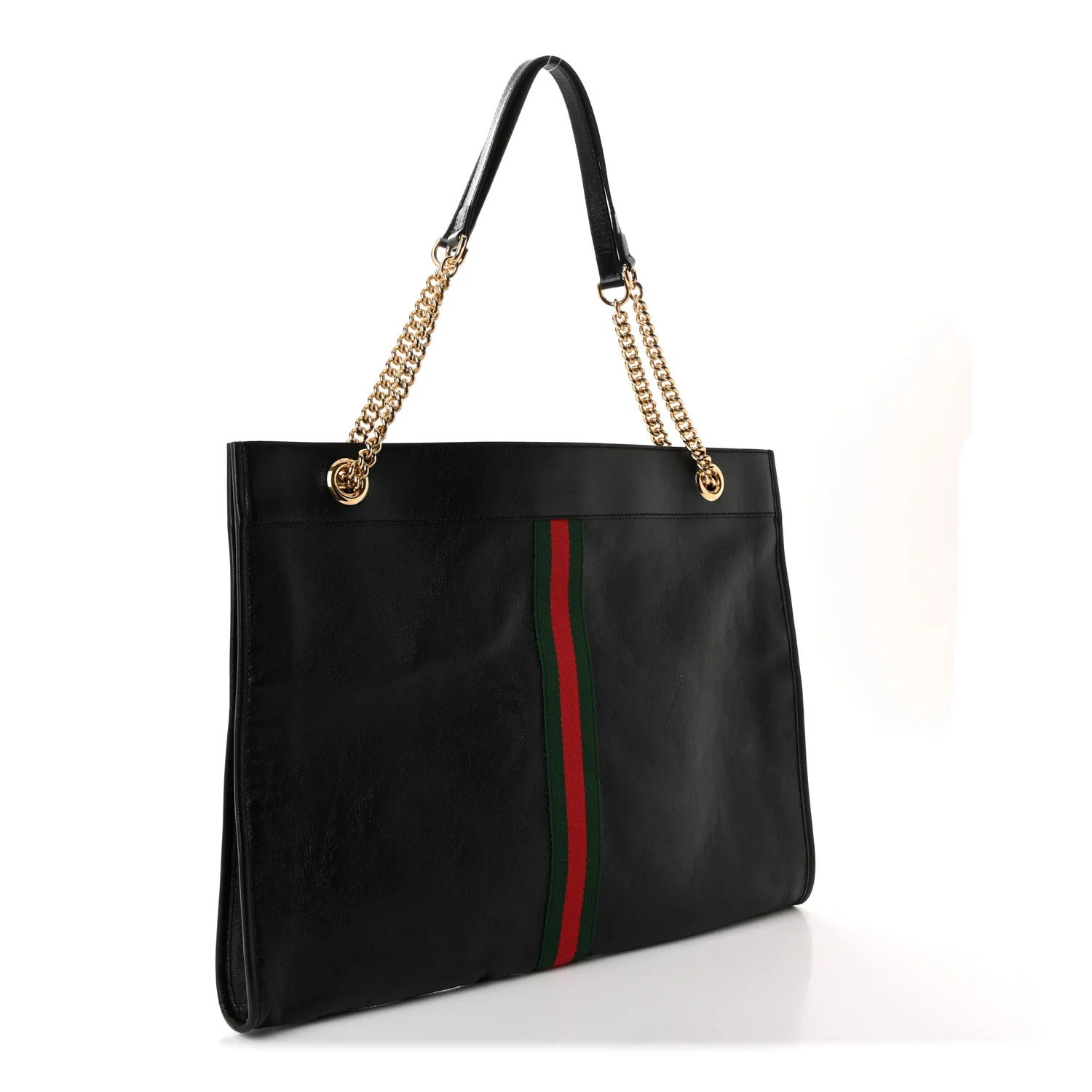 Calfskin Large Rajah Chain Tote Black - Image 4